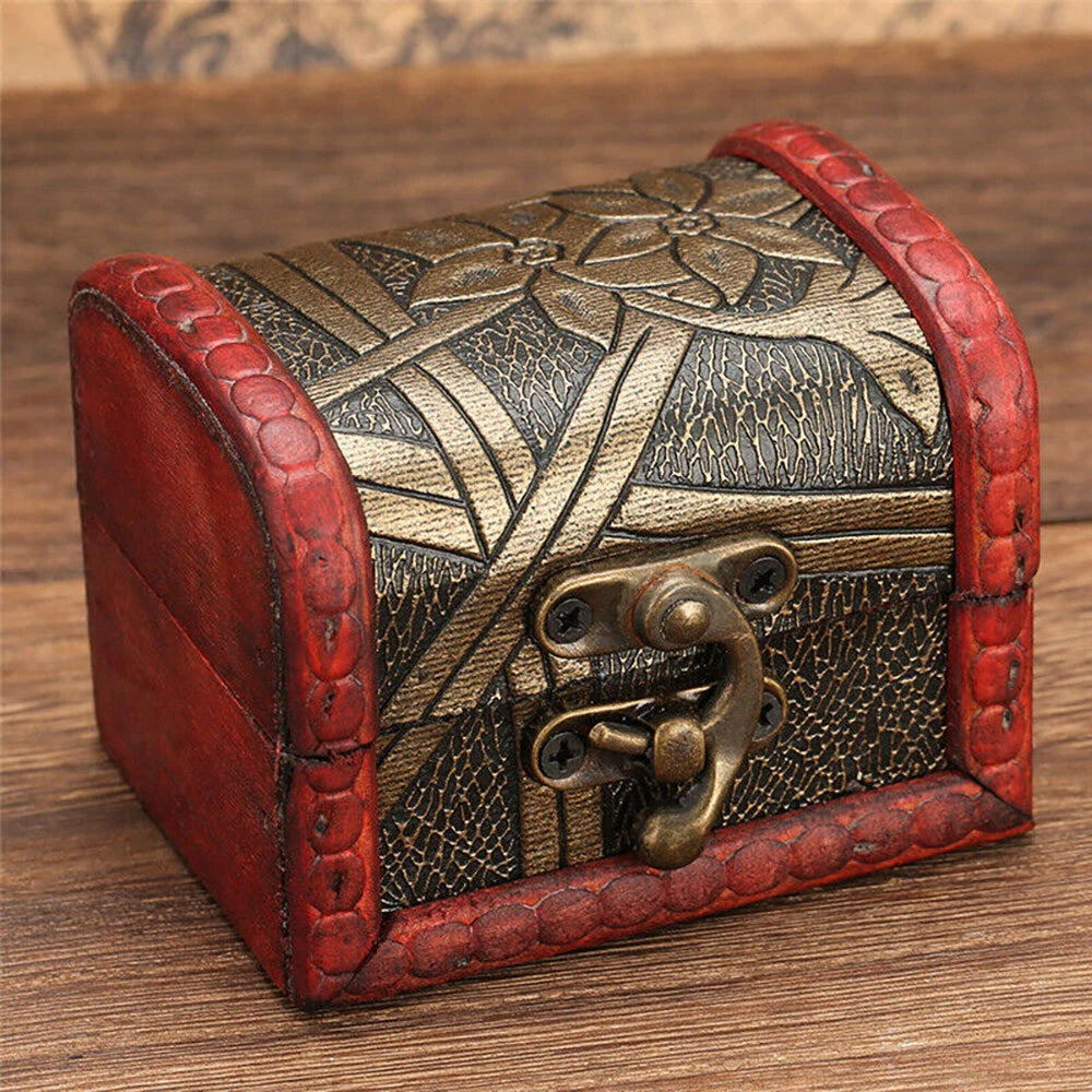 2Pcs Vintage Necklace Bracelet Storage Organizer Holder Gift Wooden Jewelry Box | eBay