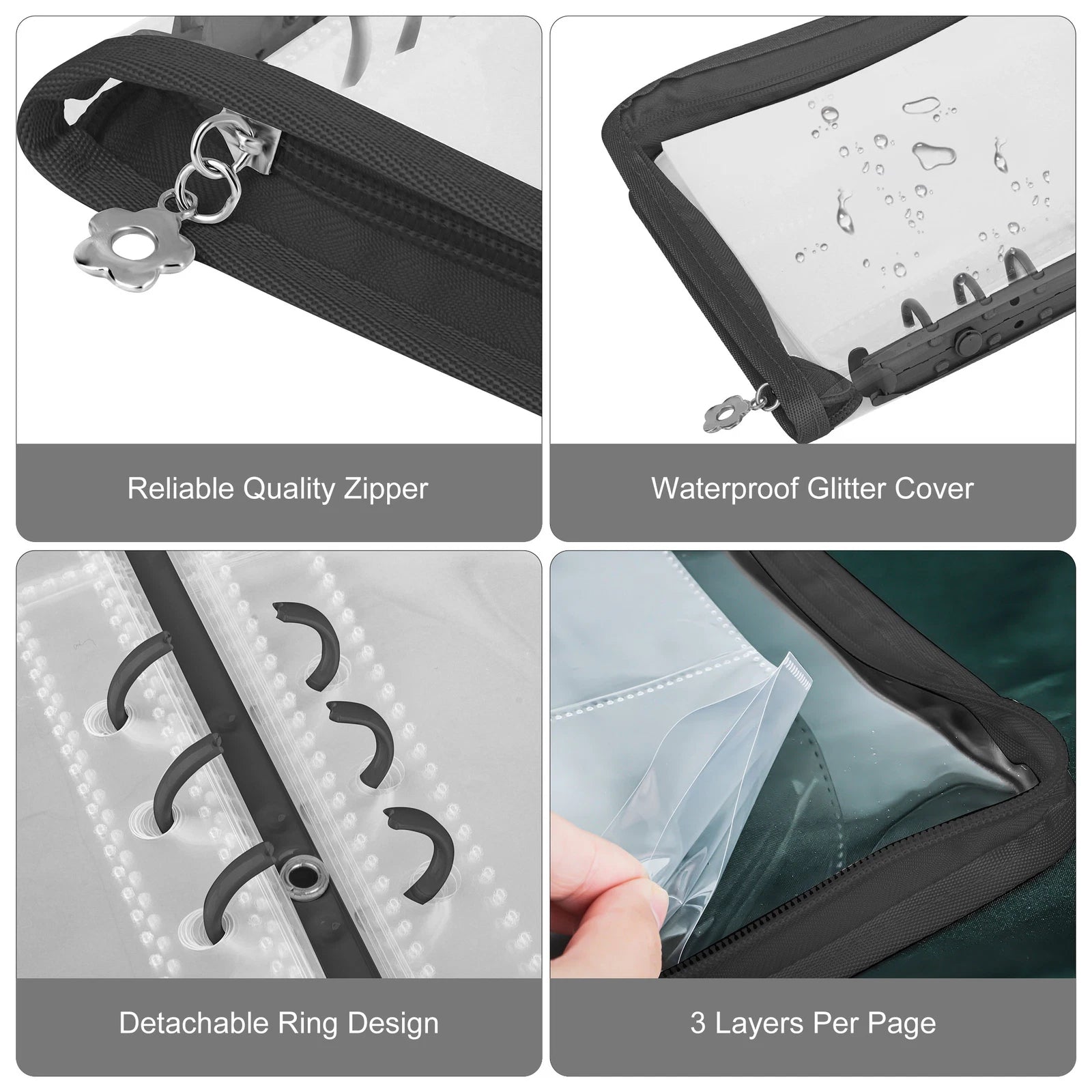 Transparent Jewelry Storage Book Set Travel Earring Organizer Album Bracelet Bag | eBay