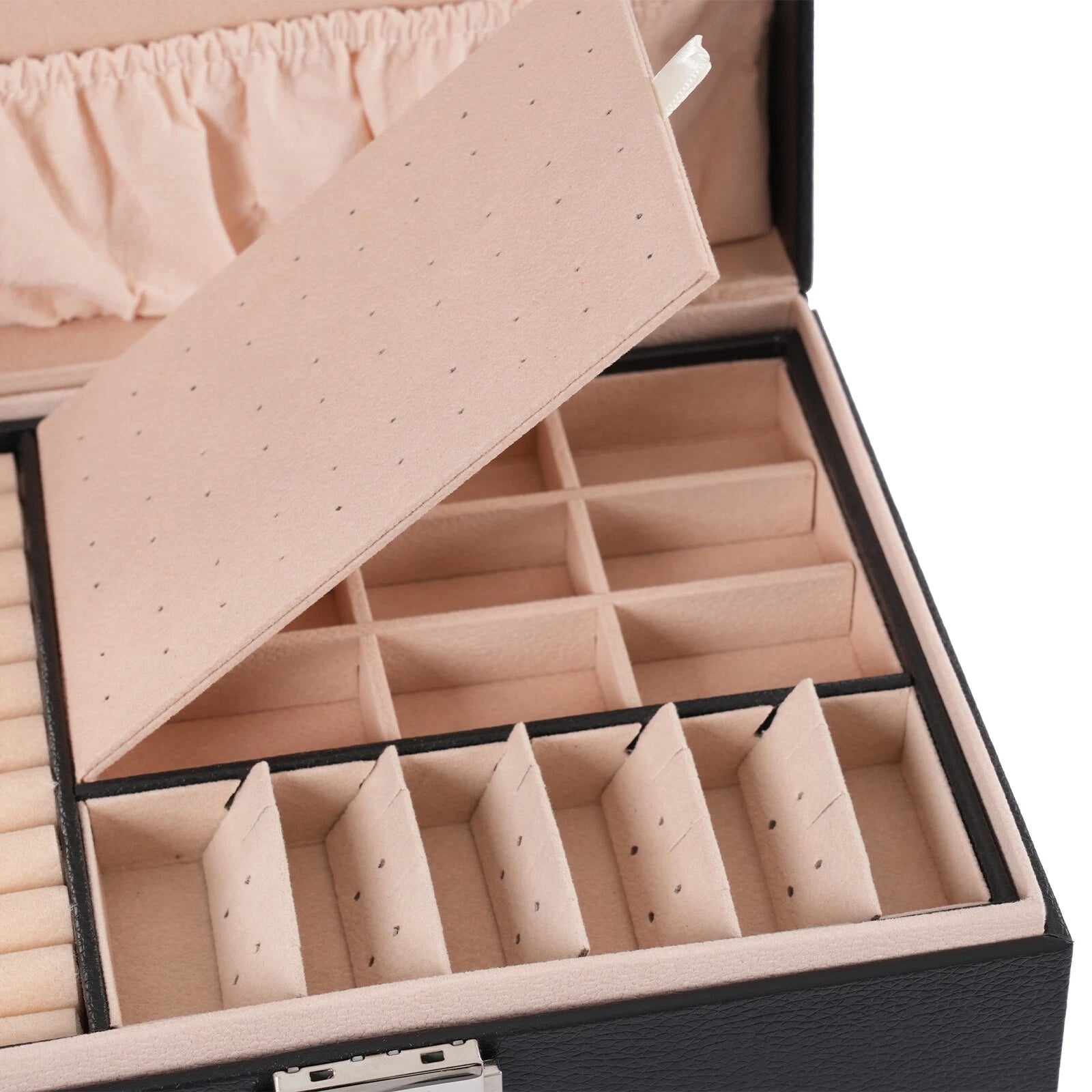 JeWelry Organizer Case 2 Layer Large Box Display Storage Case Fit Women Girls | eBay