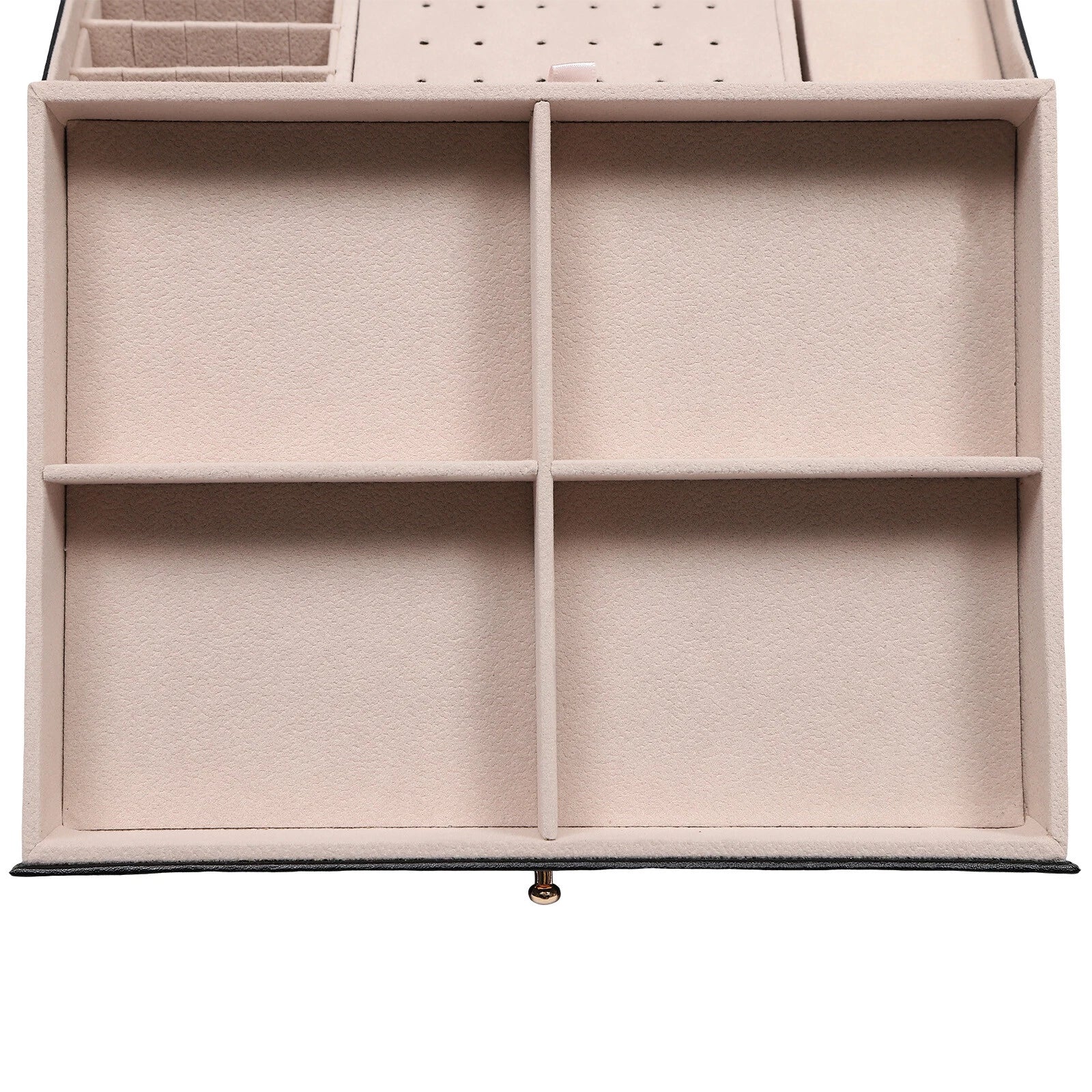 3layer Jewelry Box Organizer Lockable Storage Earring Box W/ Velveteen Lining PU | eBay