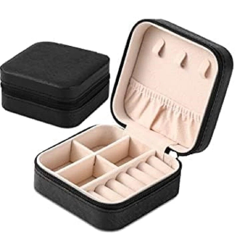 Portable Jewelry Box Travel Organizer Case Ring Earring Necklace Storage Case | eBay