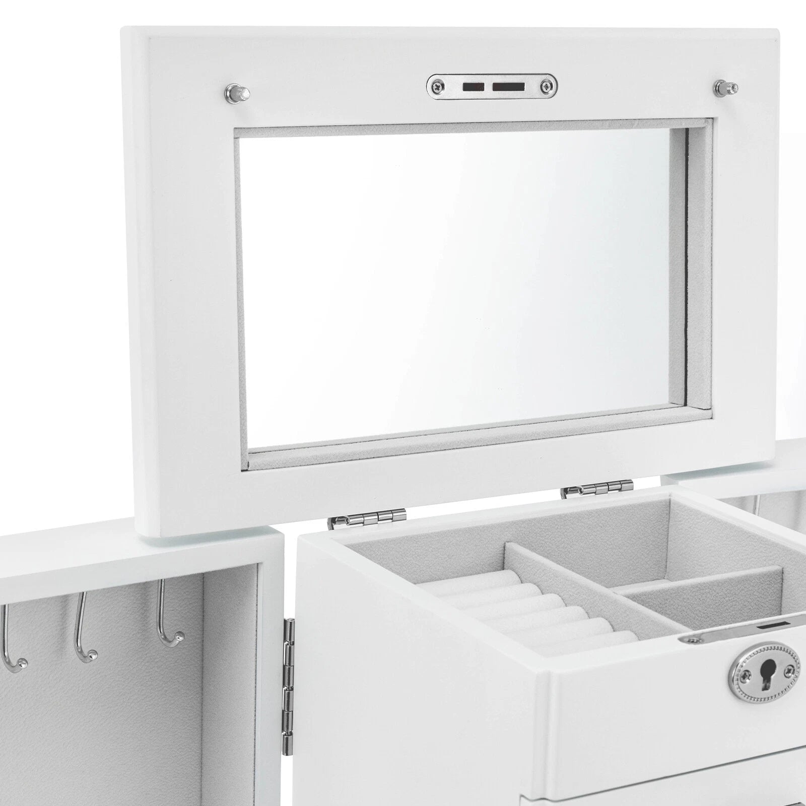 Jewelry Box 7 Layers Jewelry Storage Case Large Organizer with Mirror and Lock | eBay