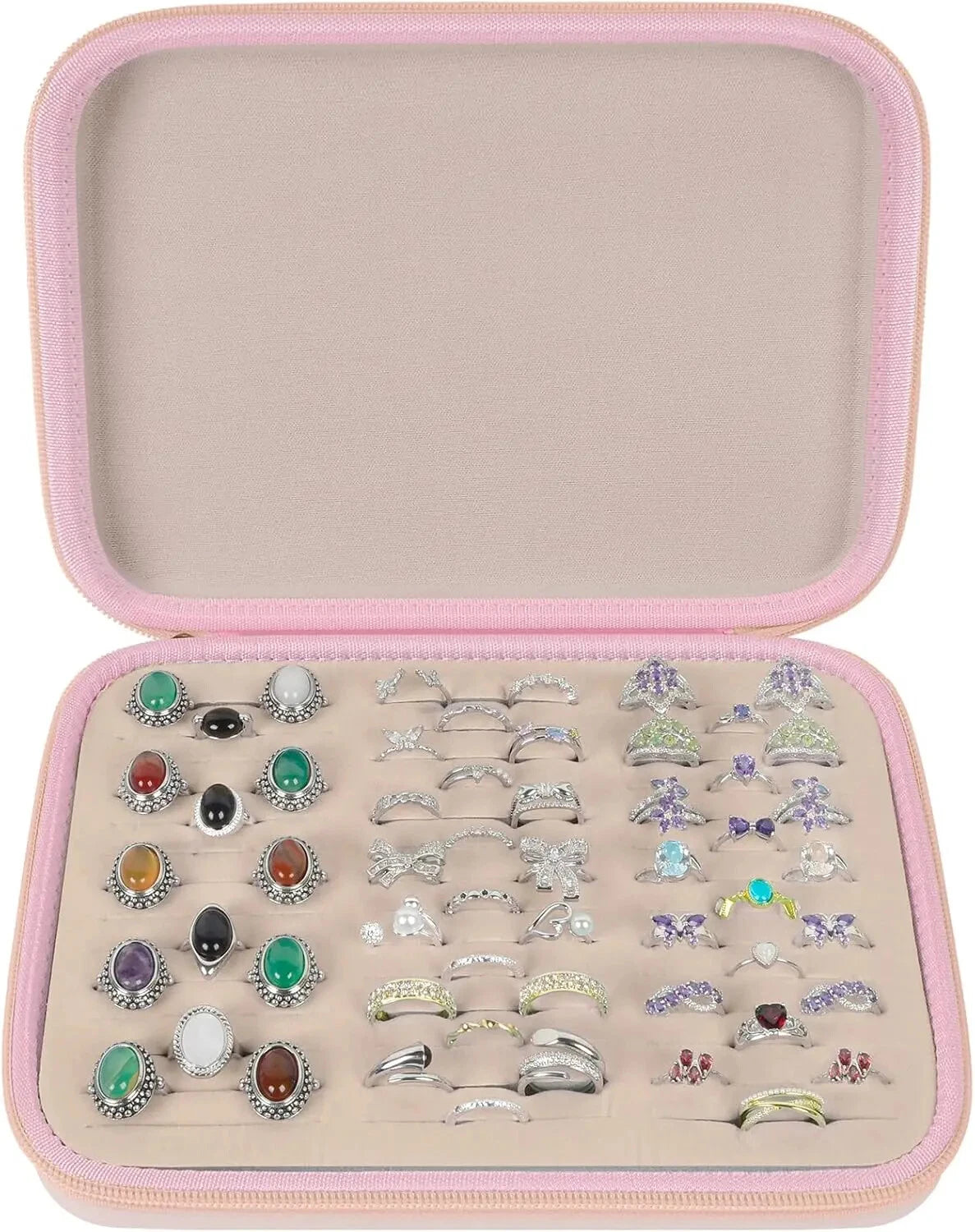 Ring Organizer Storage Case Jewelry Ring Display Collector Box 42 Slots Holder N | eBay