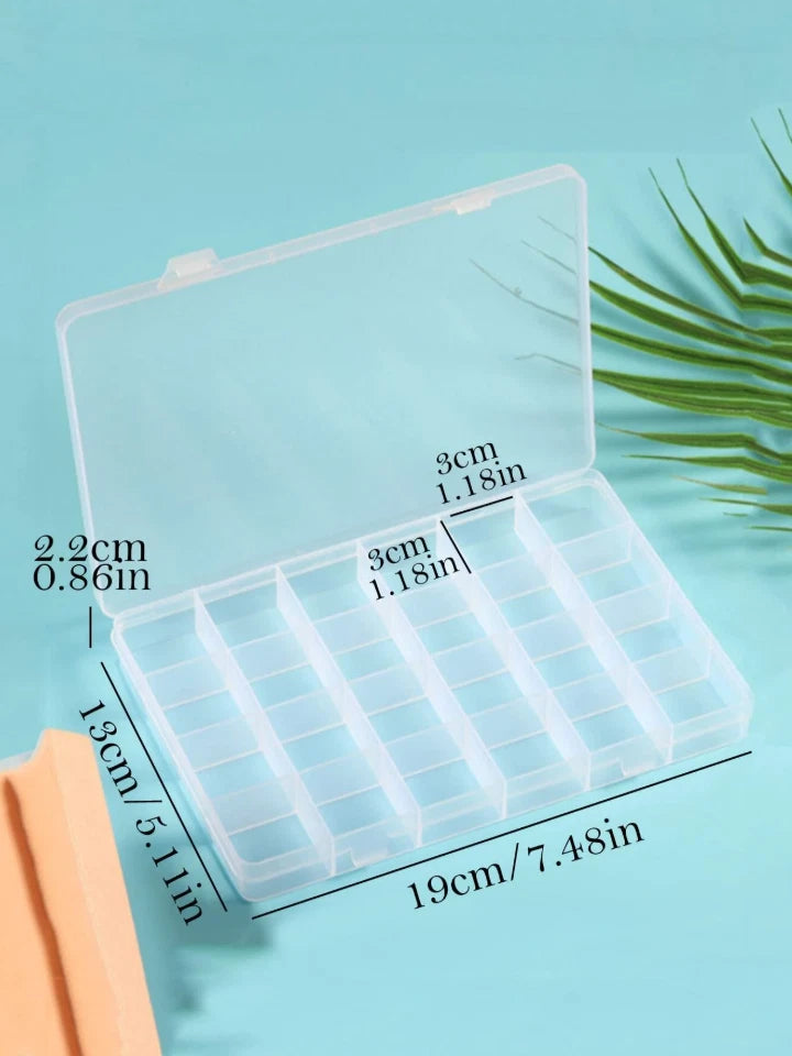 1 pc Clear Plastic Jewelry Box Organizer with Adjustable Dividers Storage Case | eBay