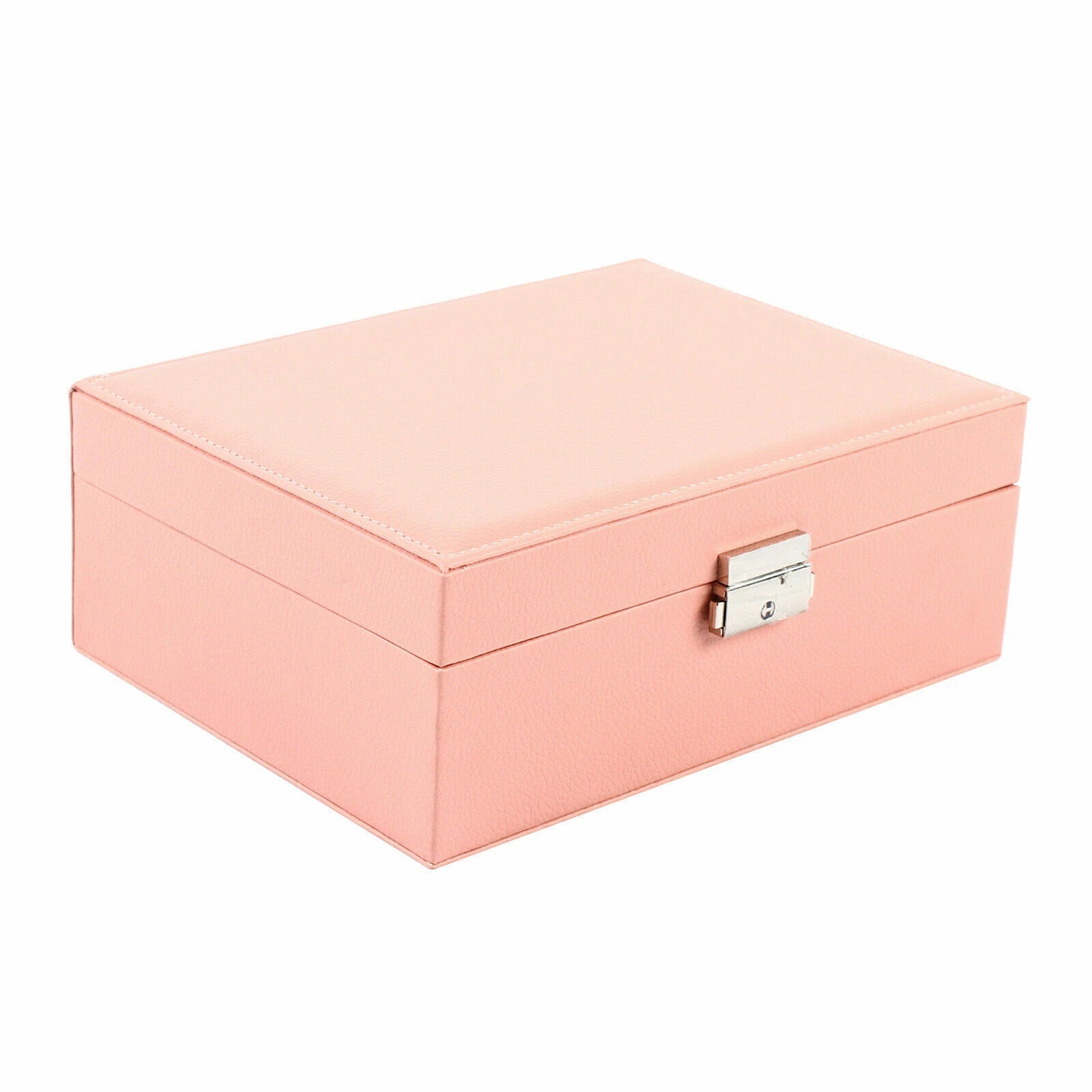 Double Layer Jewelry Box PU Leather Storage Large Space Holder Organizer Gift | eBay
