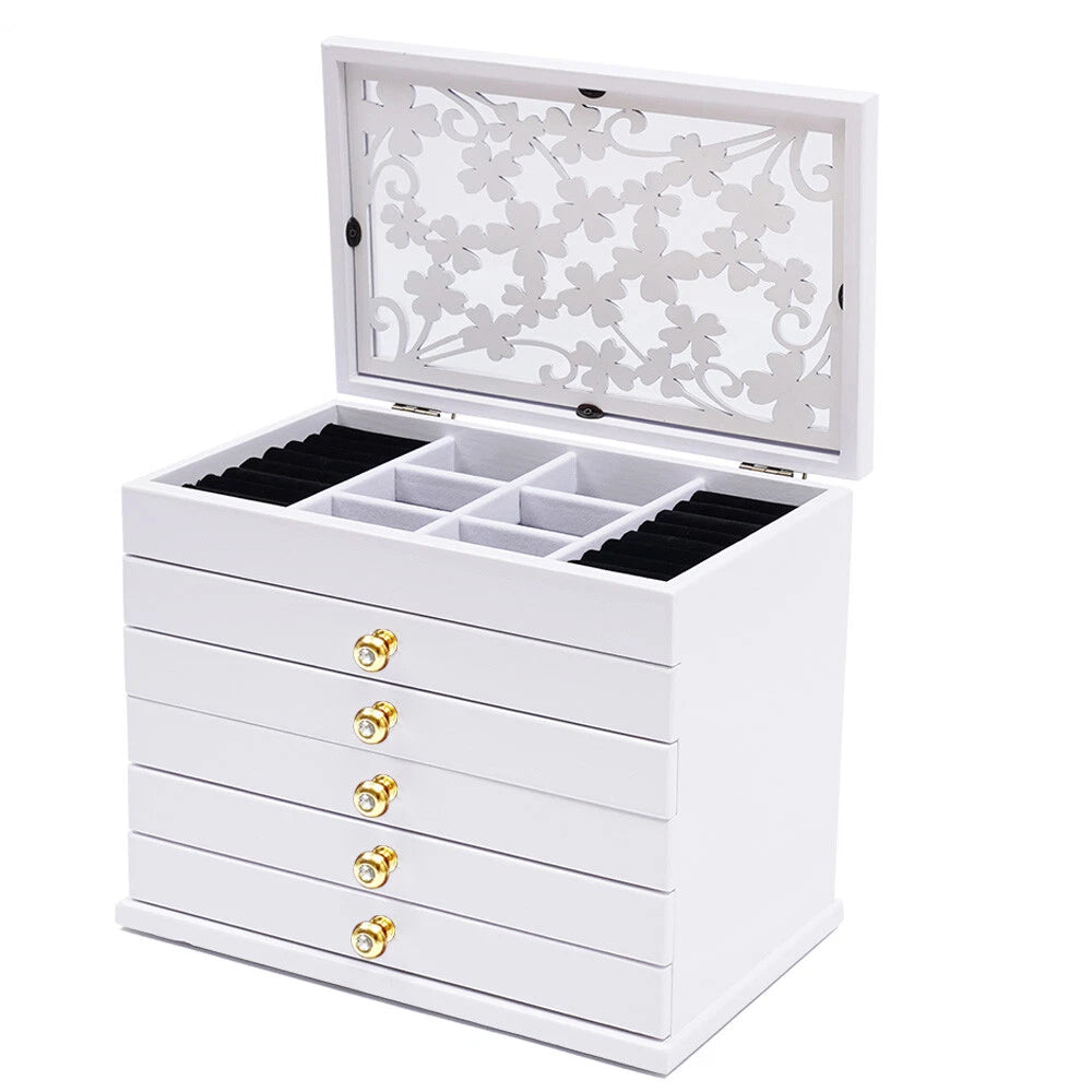 Large Jewelry Box Organizer for Women Girls Jewelry Storage Case with Drawers US | eBay