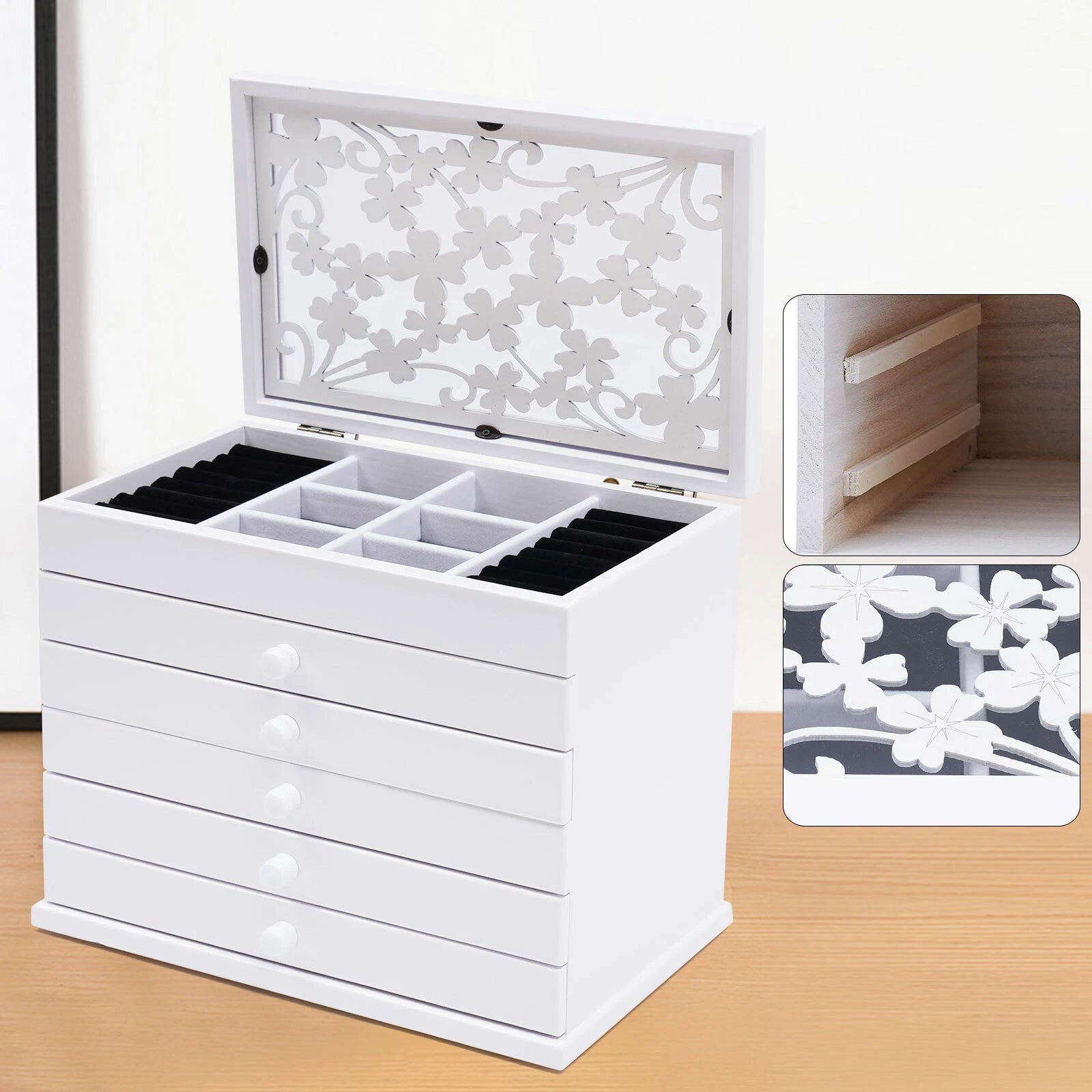 Large Jewelry Box Organizer for Women Girls Jewelry Storage Case with Drawers US | eBay