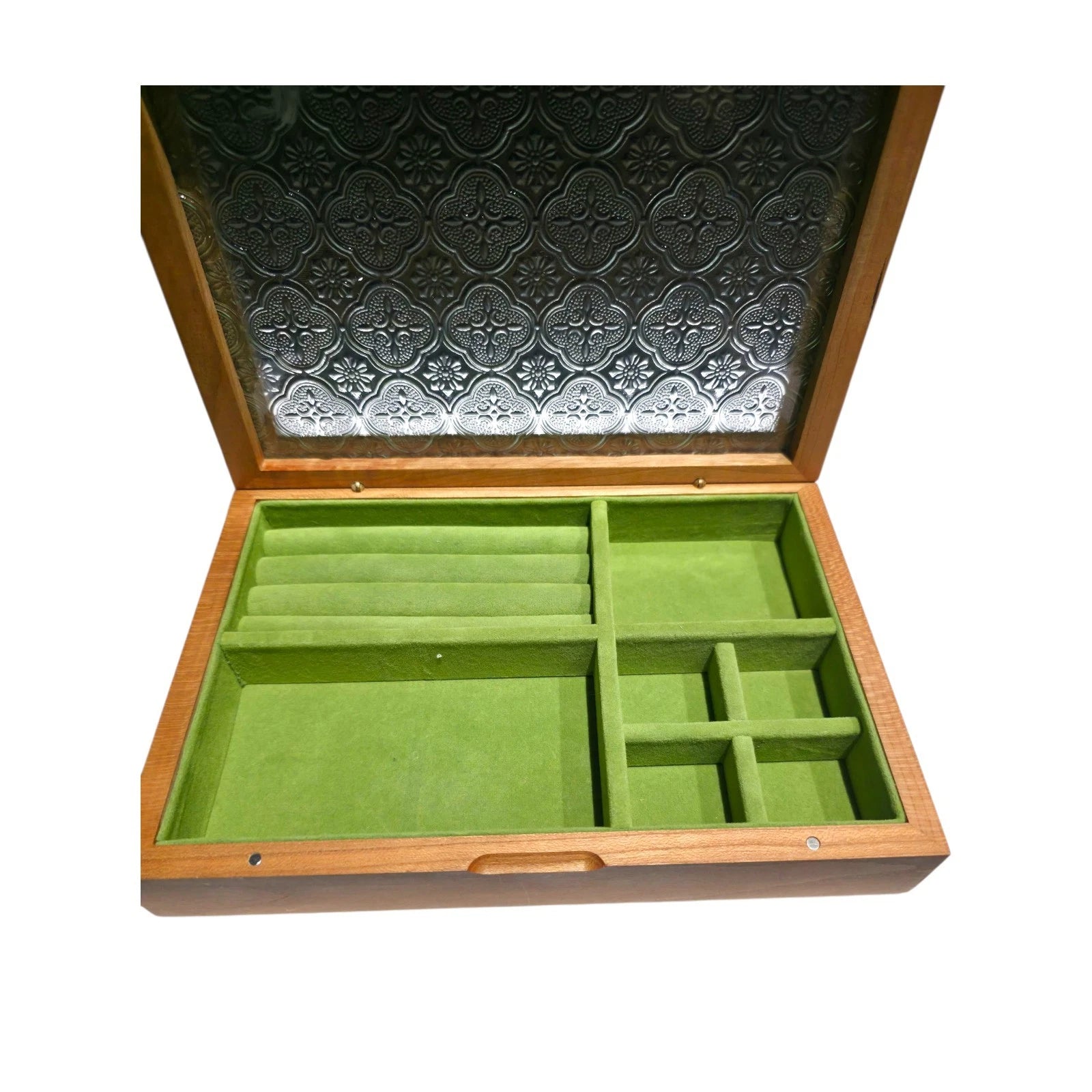 Cherry Wood Jewelry Box Magnetic Closure Elegant Gift for Women Jewelry Storage | eBay