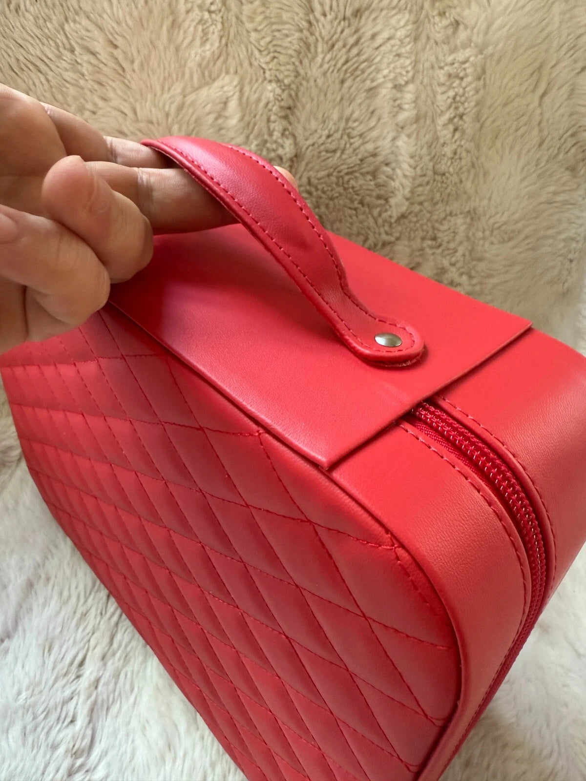 Harlembling Leather Travel Jewelry Box Case - Red | eBay