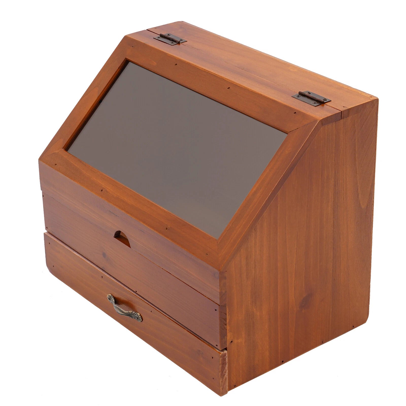 Perfume Organizer Wood Jewelry Storage Box Perfume Display Stand with Drawer | eBay