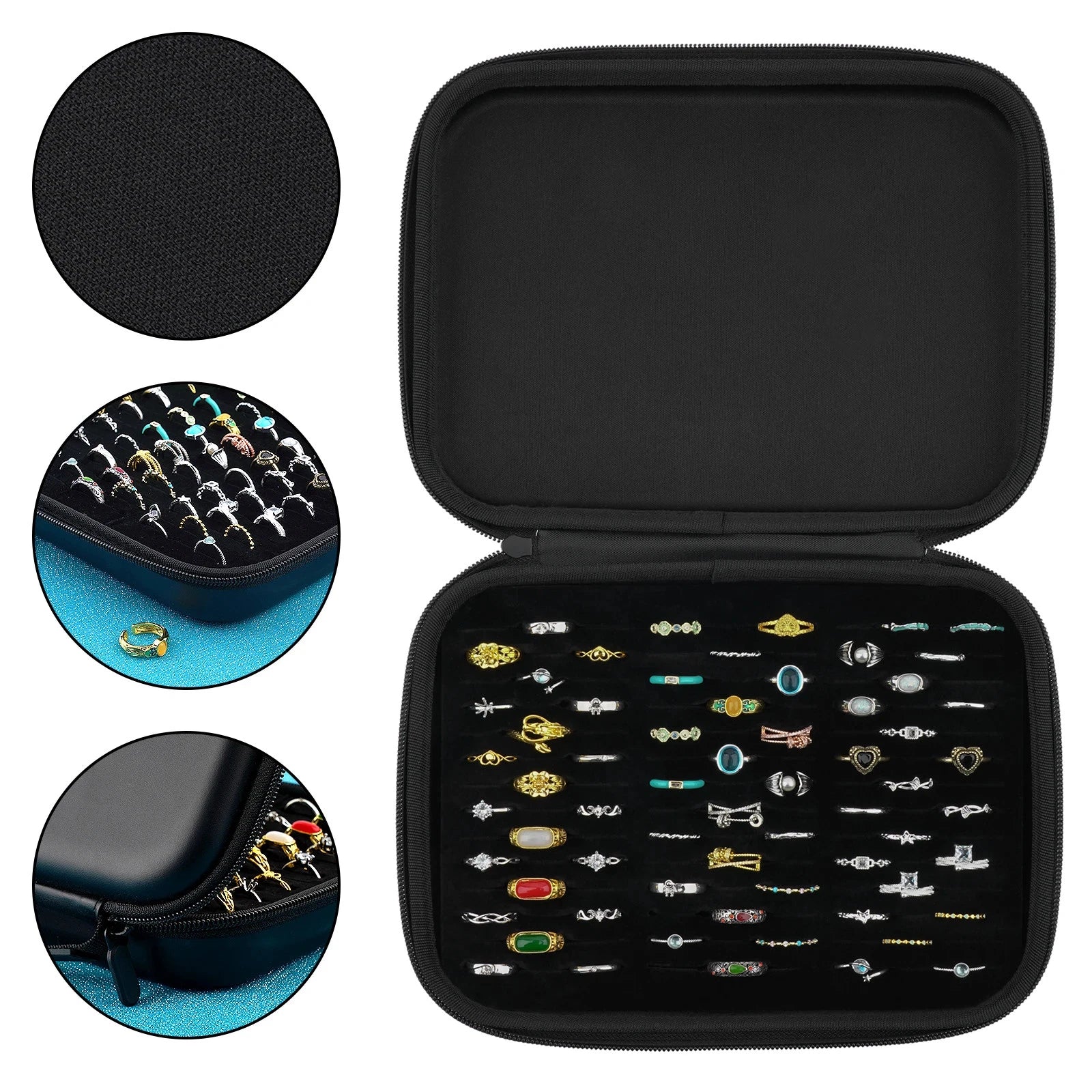 50 Slots Ring Organizer Storage Case Jewelry Ring Display Collector Only Box | eBay