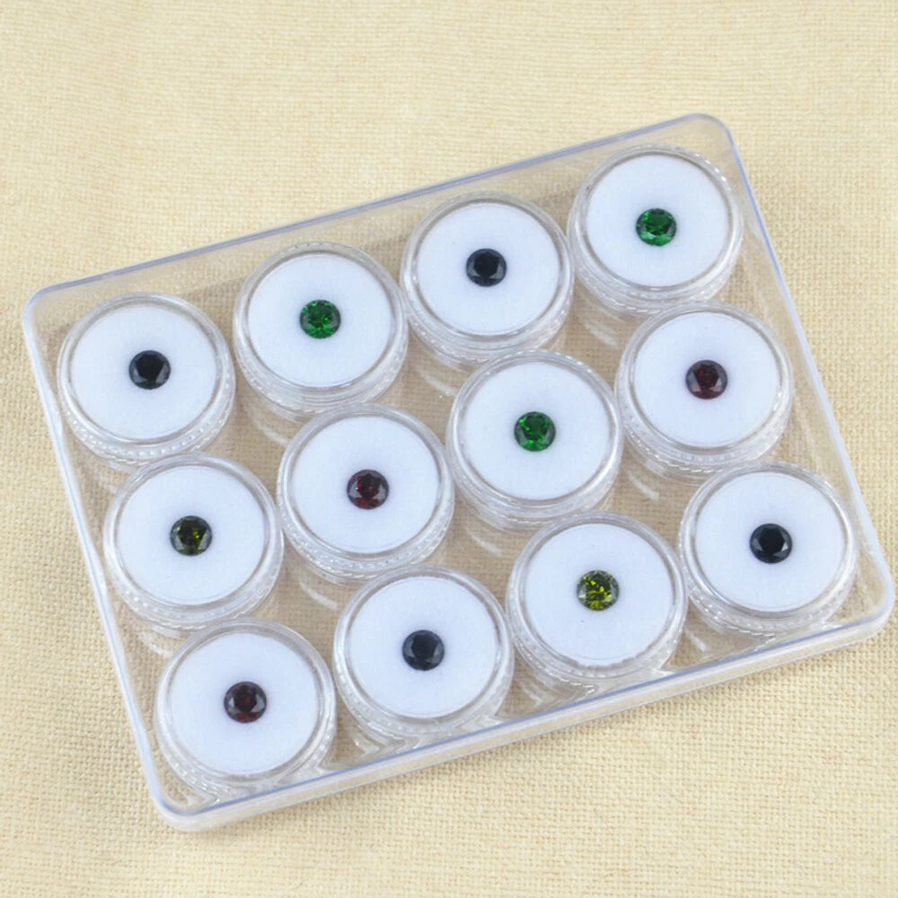 Loose Diamond White Capsule Storage Box Jewelry Gem Beads Display Case Holder | eBay