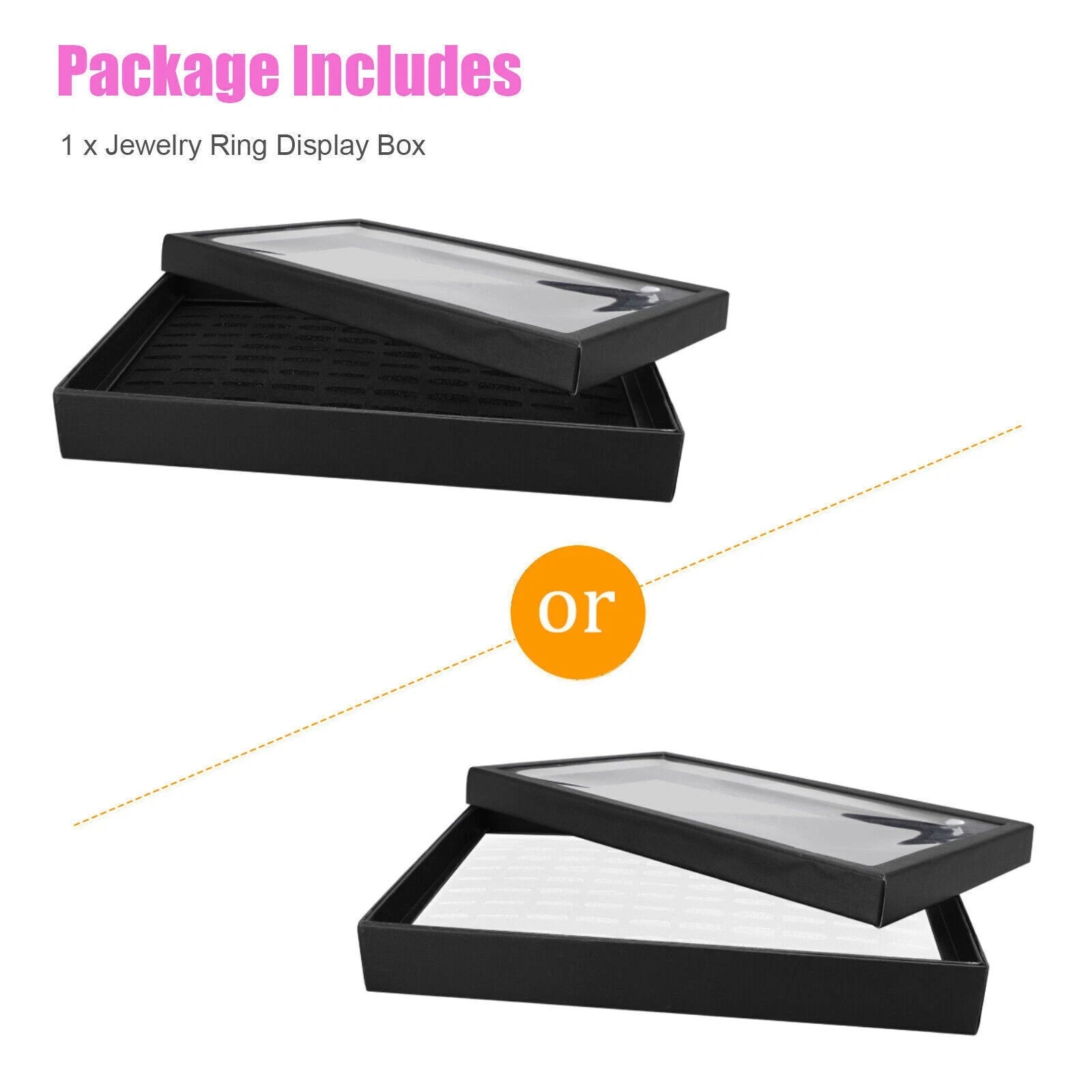 100 Slots Jewelry Rings Display Organizer Case Tray Holder Earrings Storage Box | eBay