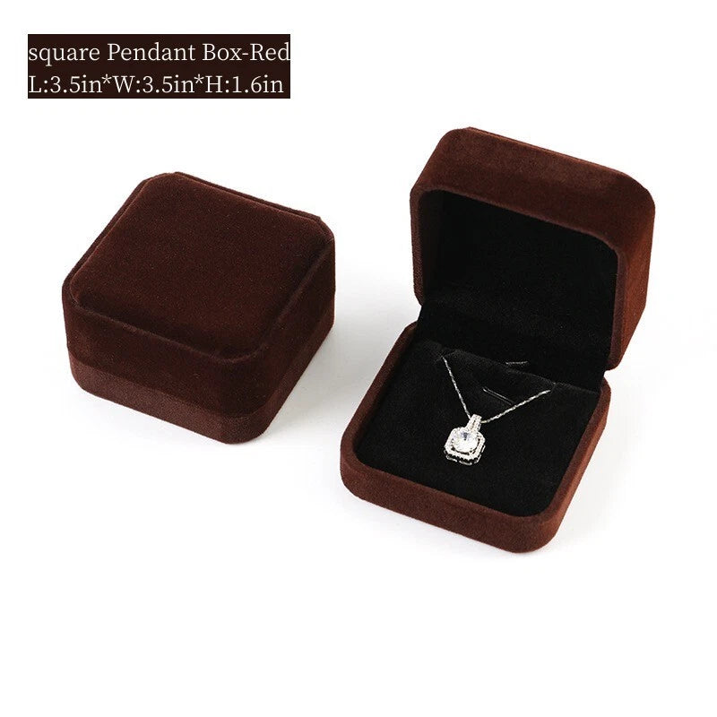 Velvet Bracelet Chain Necklace Ring Gift Box Storage Case Jewelry Display | eBay