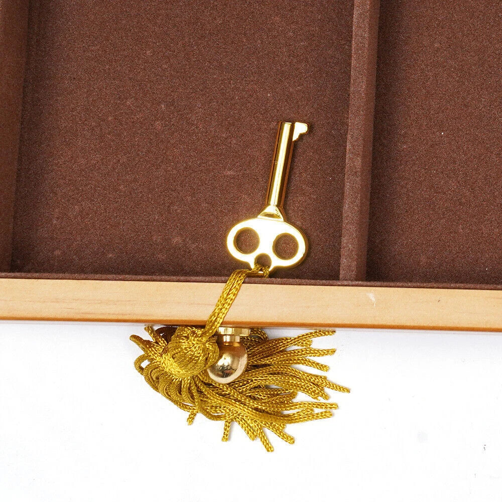 Large Capacity Wooden Jewelry Box 3 Layers W/ Safe Lock Retro Storage Organizer | eBay