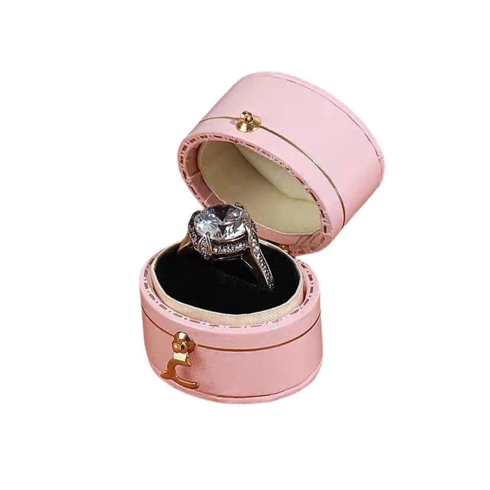 Luxury Vintage Leather Ring Boxes Engagement Wedding Ring Box Jewellery Case | eBay