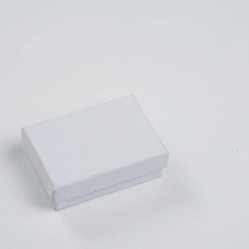 SSWBasics 3 1/16 x 2 1/8 x 1 inch Cotton Filled White Kraft Jewelry Boxes | eBay