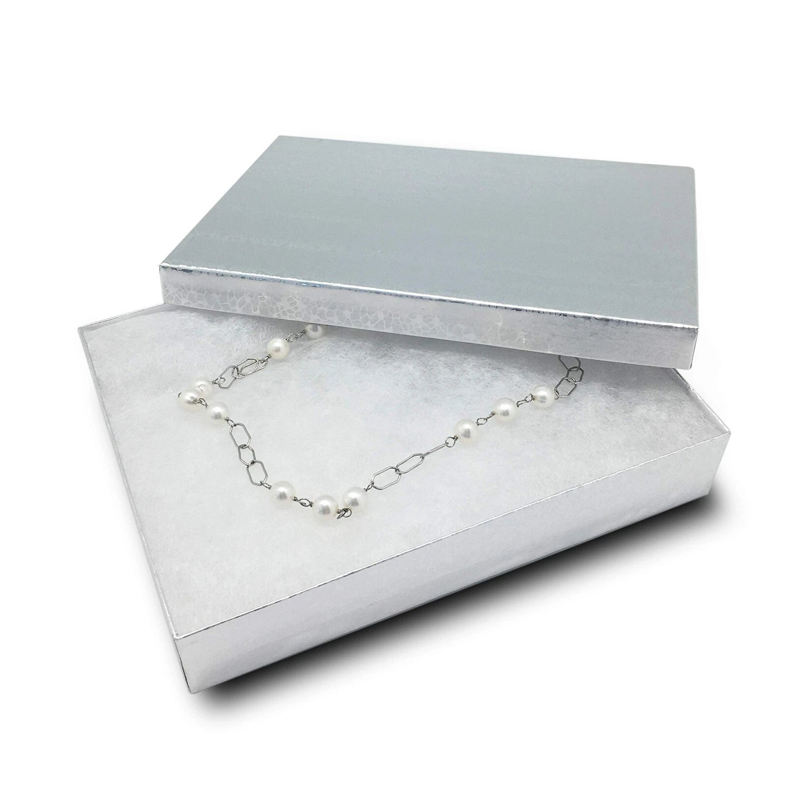 BULK Cardboard Kraft Paper JEWELRY GIFT BOXES Cotton Filled SILVER for Shipping | eBay