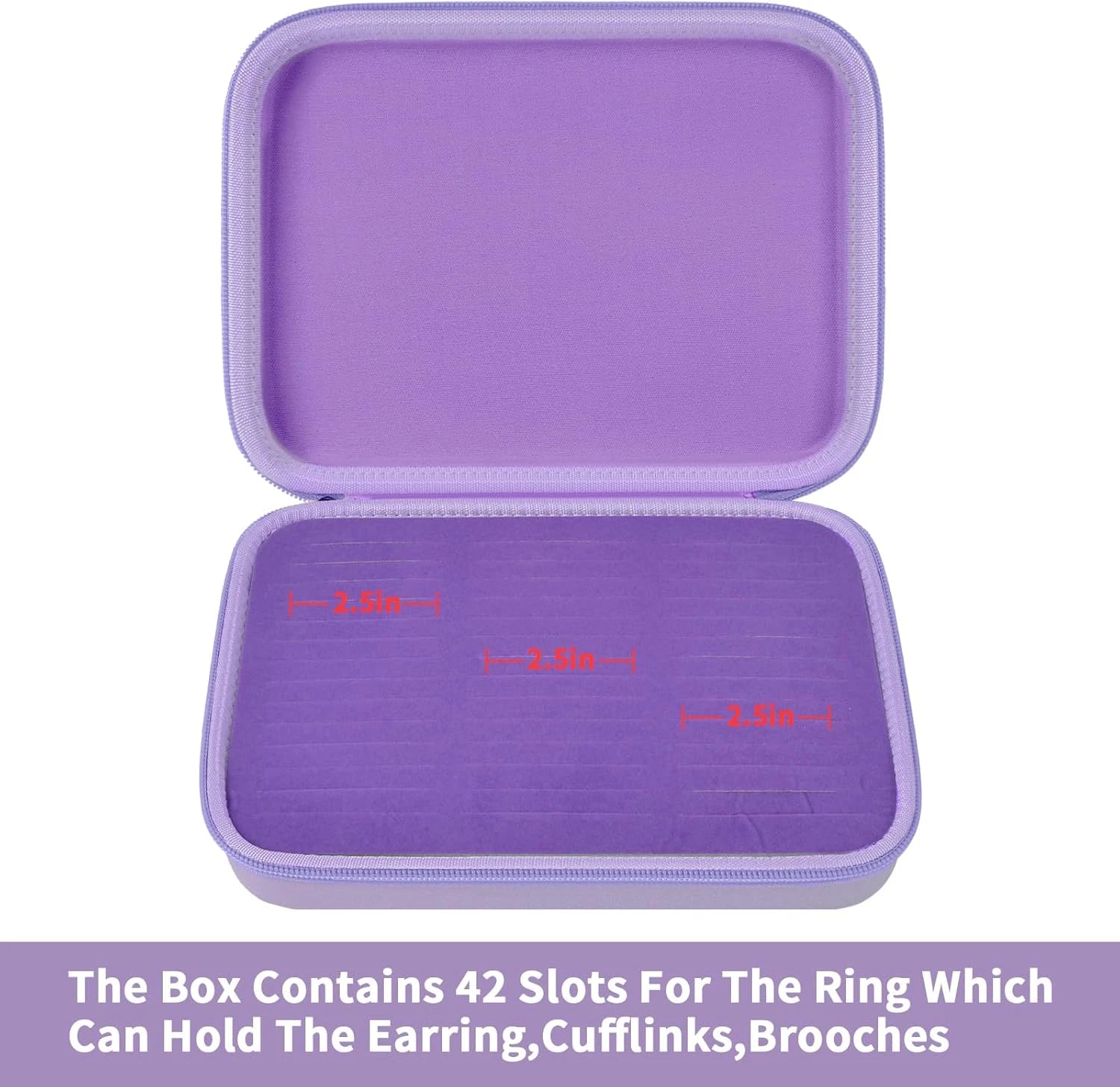 Ring Organizer Storage Case - Jewelry Ring Display Collector Box with 42 Slots. | eBay
