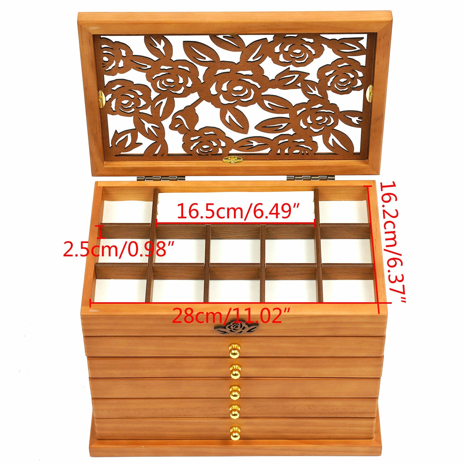 Large Jewelry Box Organizer for Women Girls Jewelry Storage Case with Drawers US | eBay