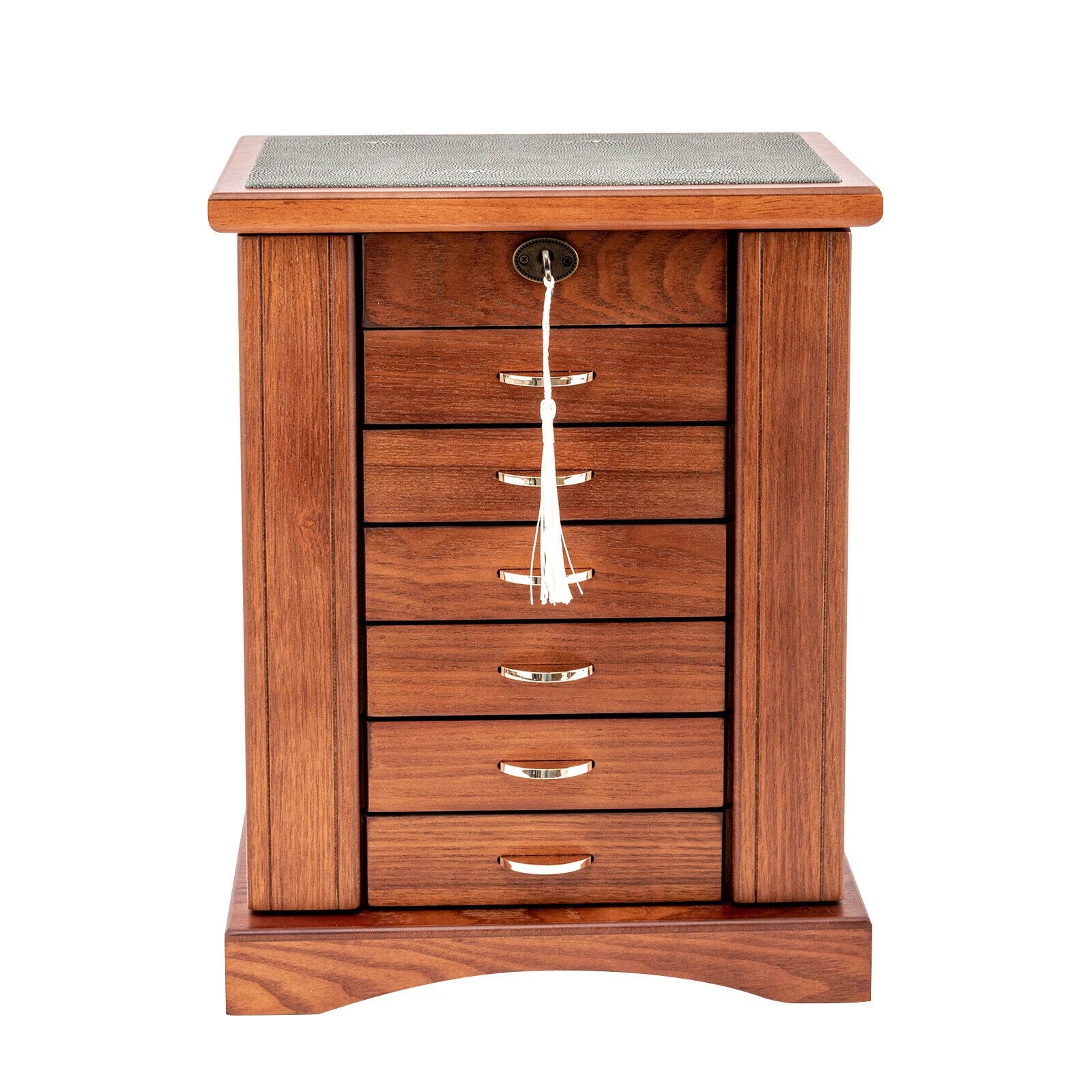 7 Layers Jewelry Storage Box Case Organizer Watch Ring Earrings Display Cabinet | eBay