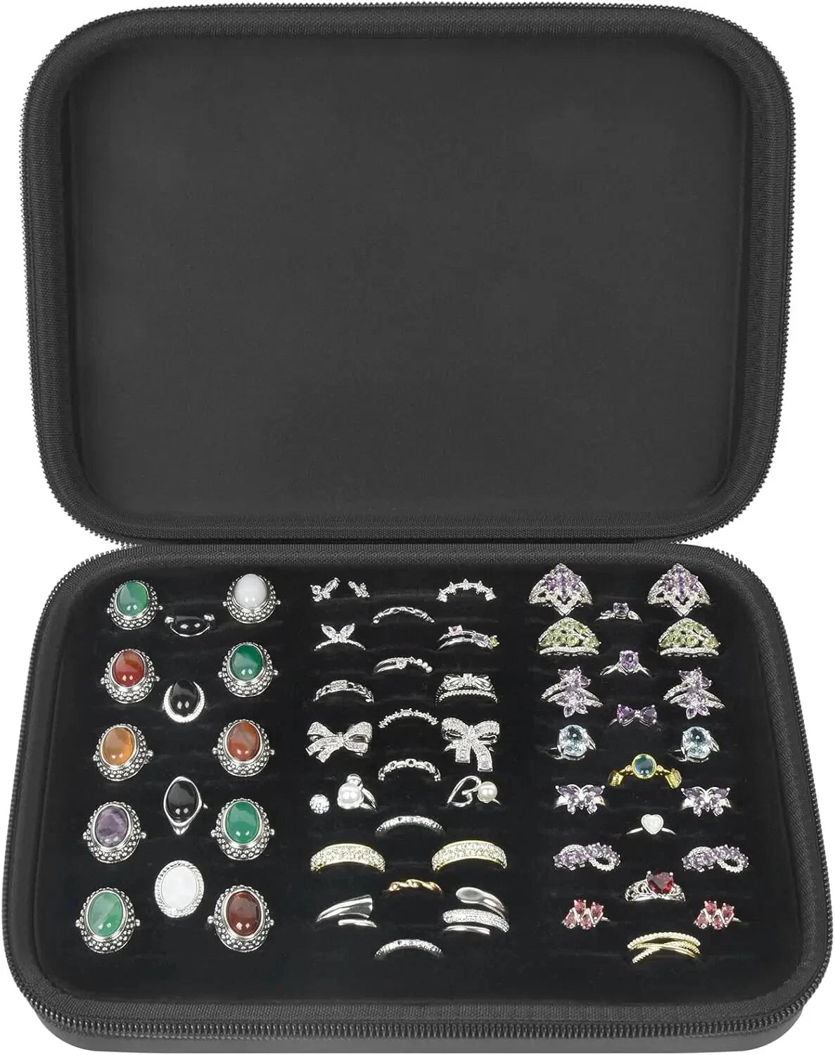 Ring Organizer Storage Case Jewelry Ring Display Collector Box 42 Slots Holder N | eBay