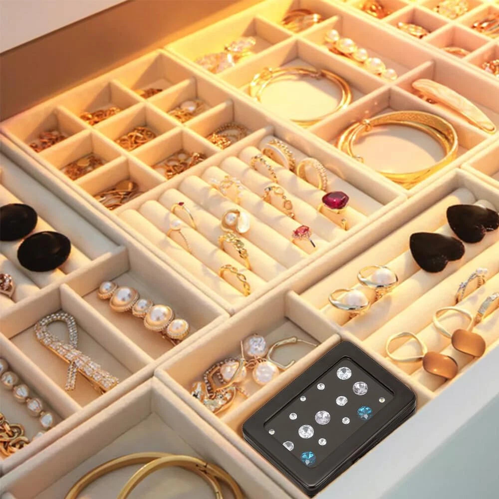 Gem Diamond Jewelry Display Organizer Case Iron Box For Gemstone US | eBay