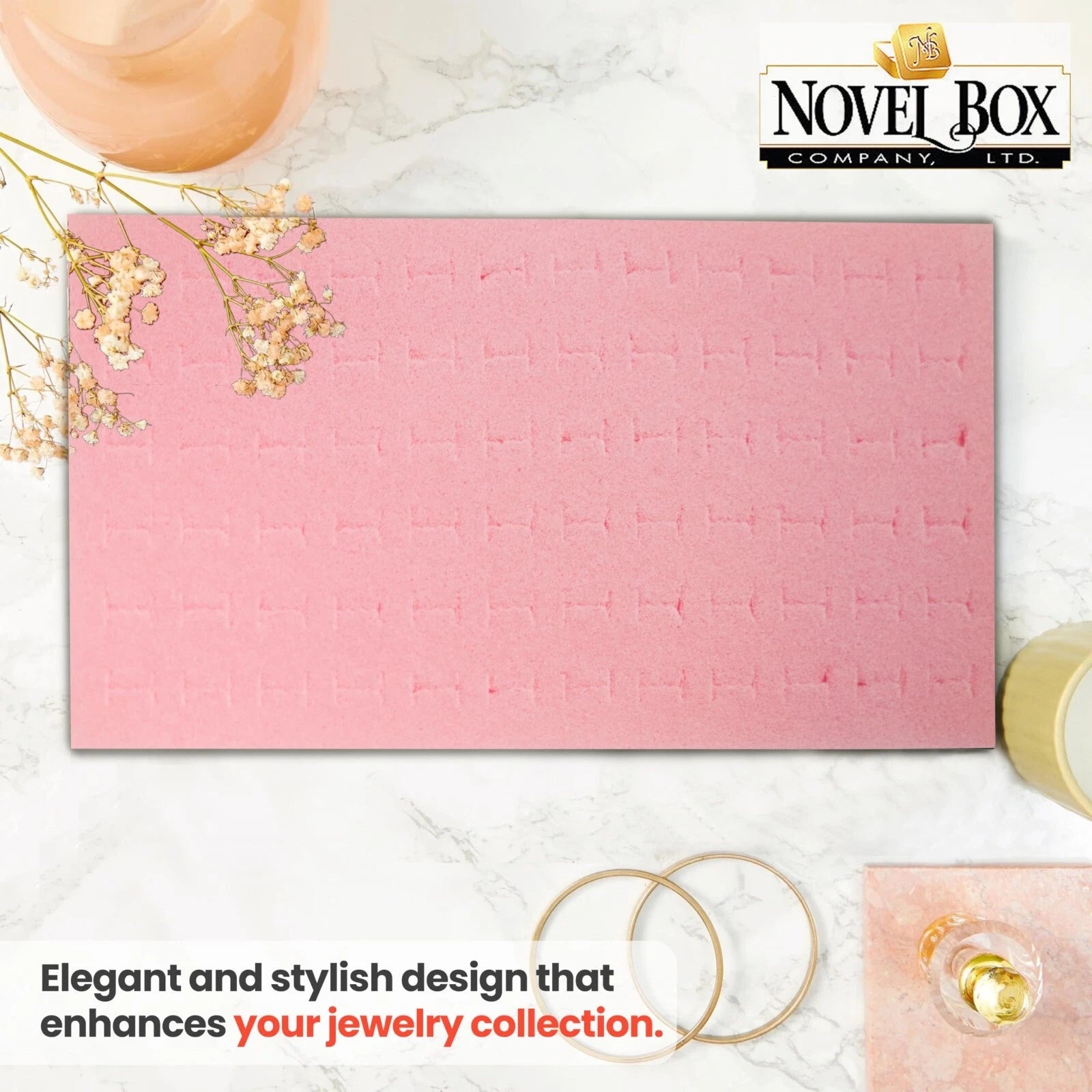 Novel Box 72 Slot Ring Earring Jewelry Tray Foam Velvet Liner in Various Colors | eBay