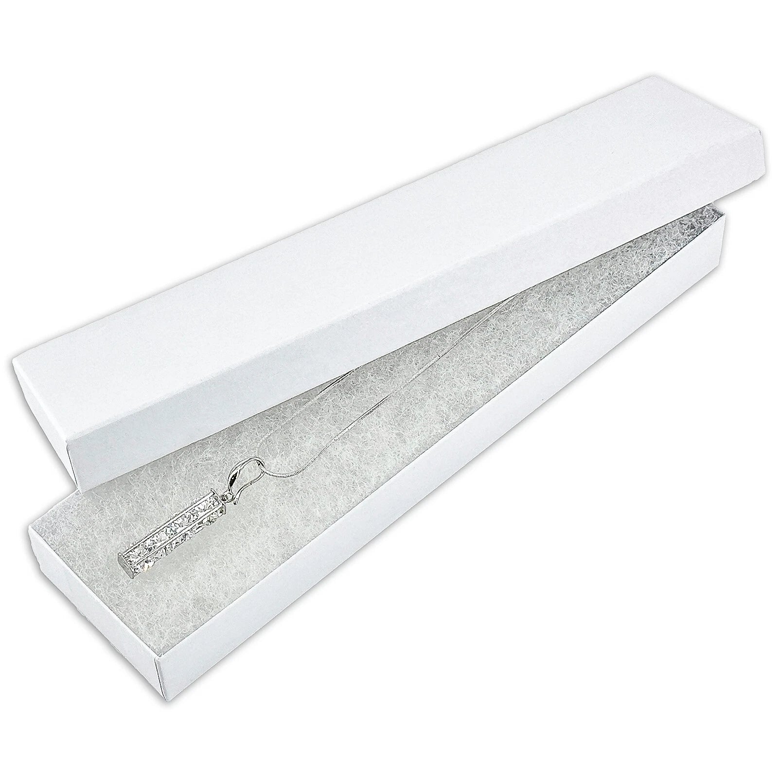 BULK 8x2x1 Cardboard #82 JEWELRY GIFT BOXES Cotton Fill Kraft Necklace Shipping | eBay