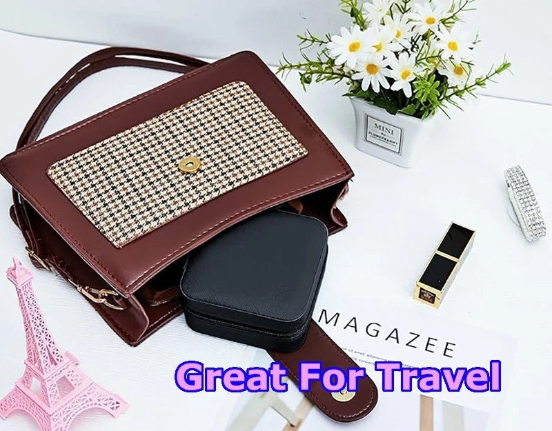 Ring box NEW Black Jewelry Travel Case Box Organizer Holder Storage Earring Case | eBay