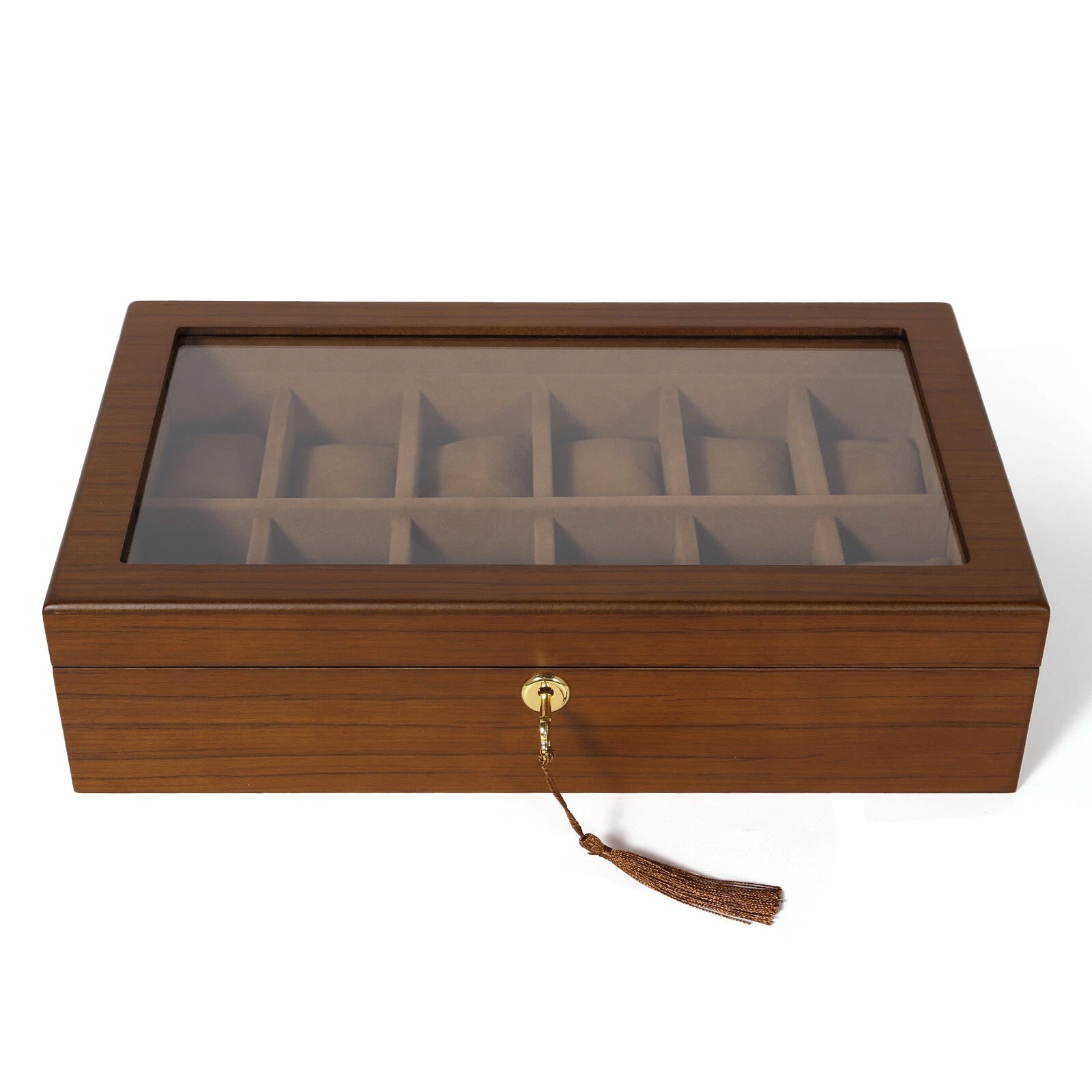 Watch Box Case Organizer Watches Holder Jewelry Storage Top Glass Display Gift | eBay