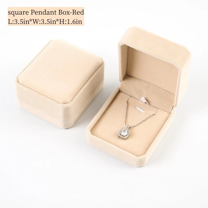 Velvet Bracelet Chain Necklace Ring Gift Box Storage Case Jewelry Display | eBay