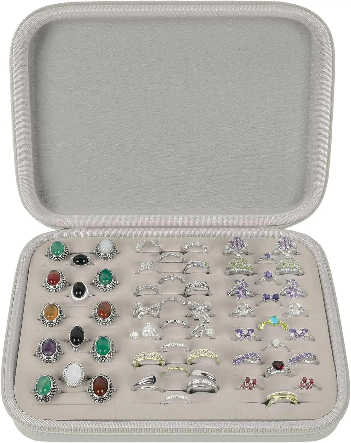 Ring Organizer Storage Case Jewelry Ring Display Collector Box 42 Slots Holder N | eBay