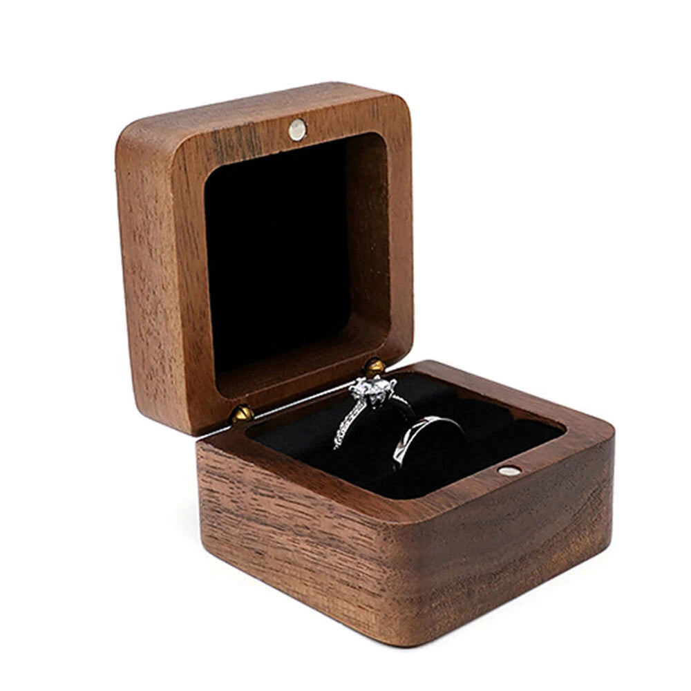 Wooden Engagement Ring Box for Proposal Wedding Pictures or Gift, Minimalist #F | eBay