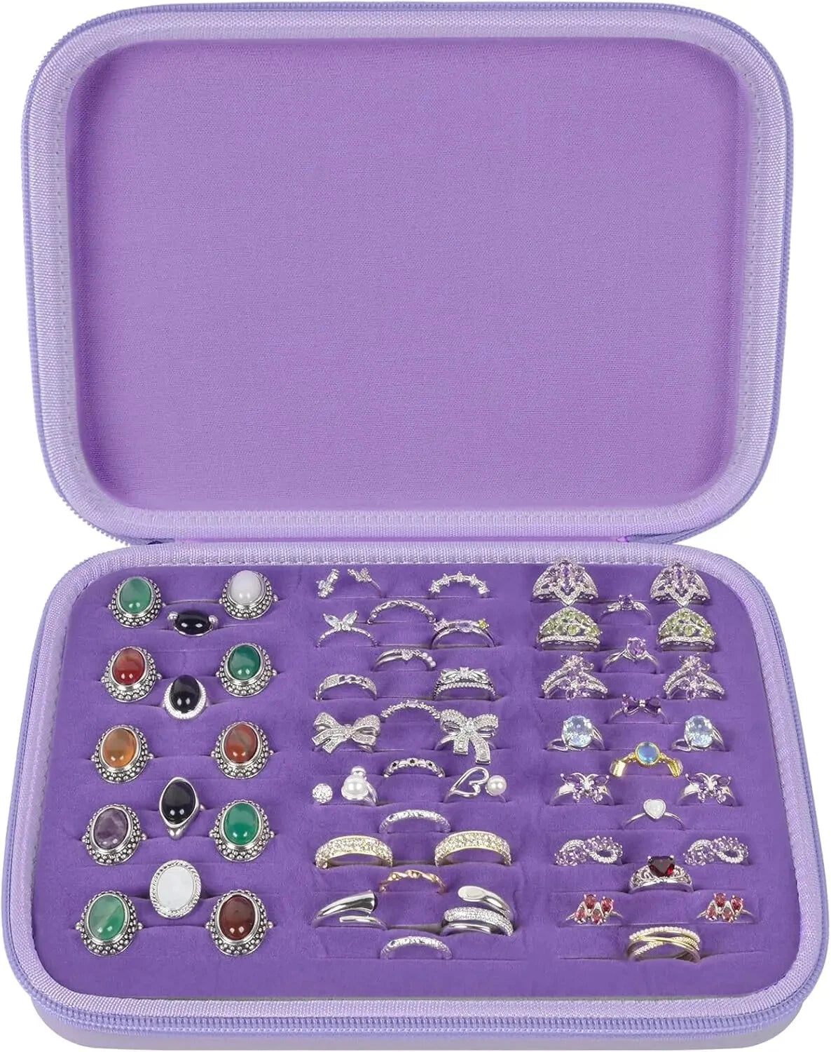 Ring Organizer Storage Case Jewelry Ring Display Collector Box 42 Slots Holder N | eBay