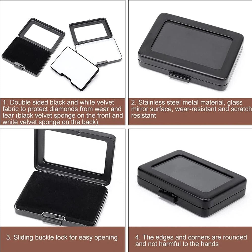 Gem Diamond Jewelry Display Organizer Case Iron Box For Gemstone US | eBay