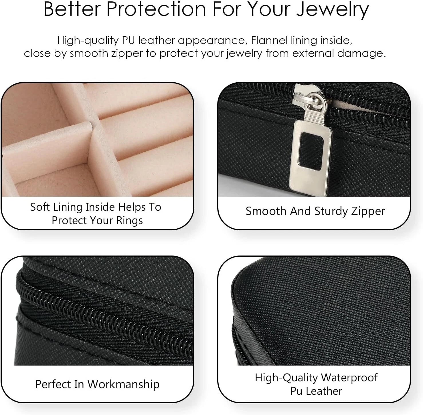 Portable Jewelry Box Travel Organizer Case Ring Earring Necklace Storage Case | eBay