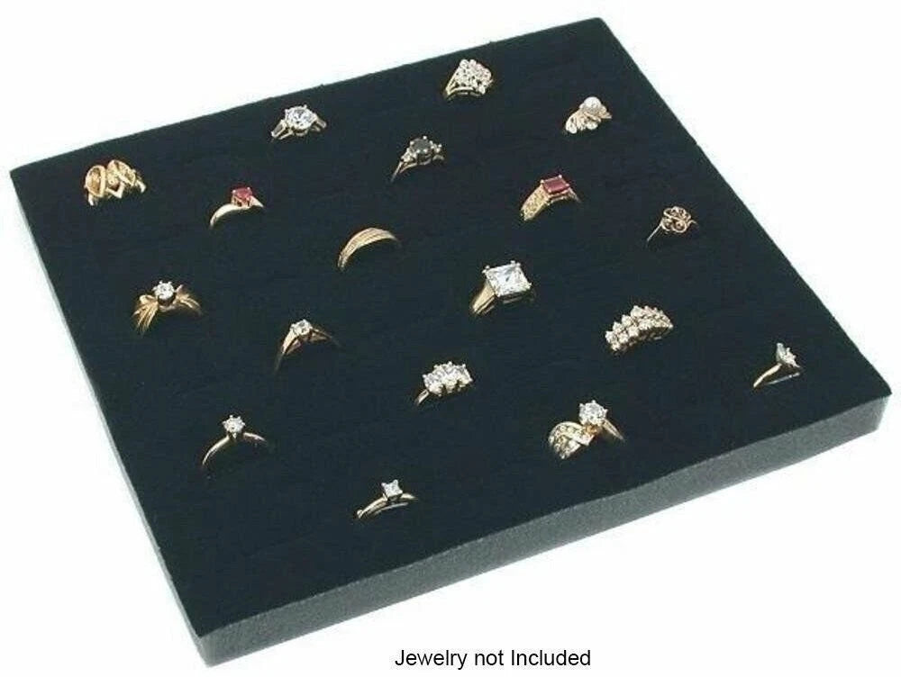Ring Box Ring Jewelry Organizer Box 36 Rings Display Storage Case Glass Top | eBay