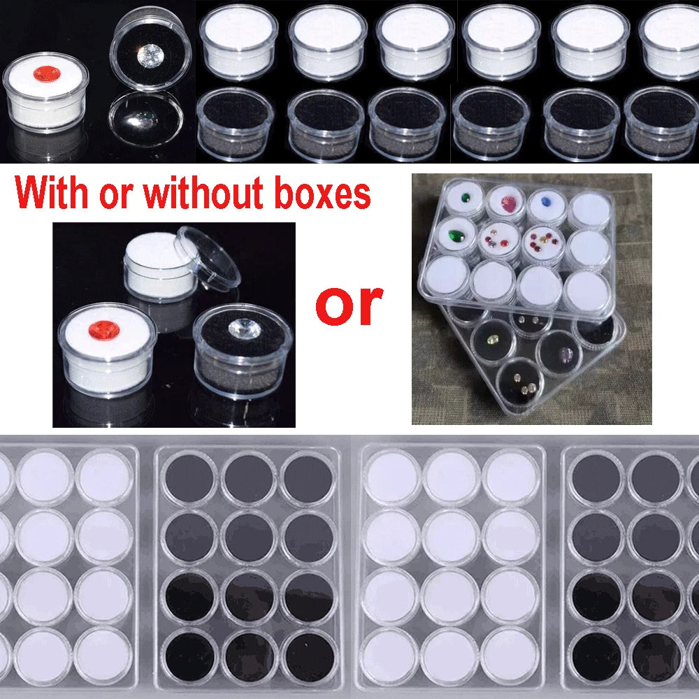 Small Loose Diamond Gemstone Display Jewelry Show Box Empty Plastic Containers | eBay