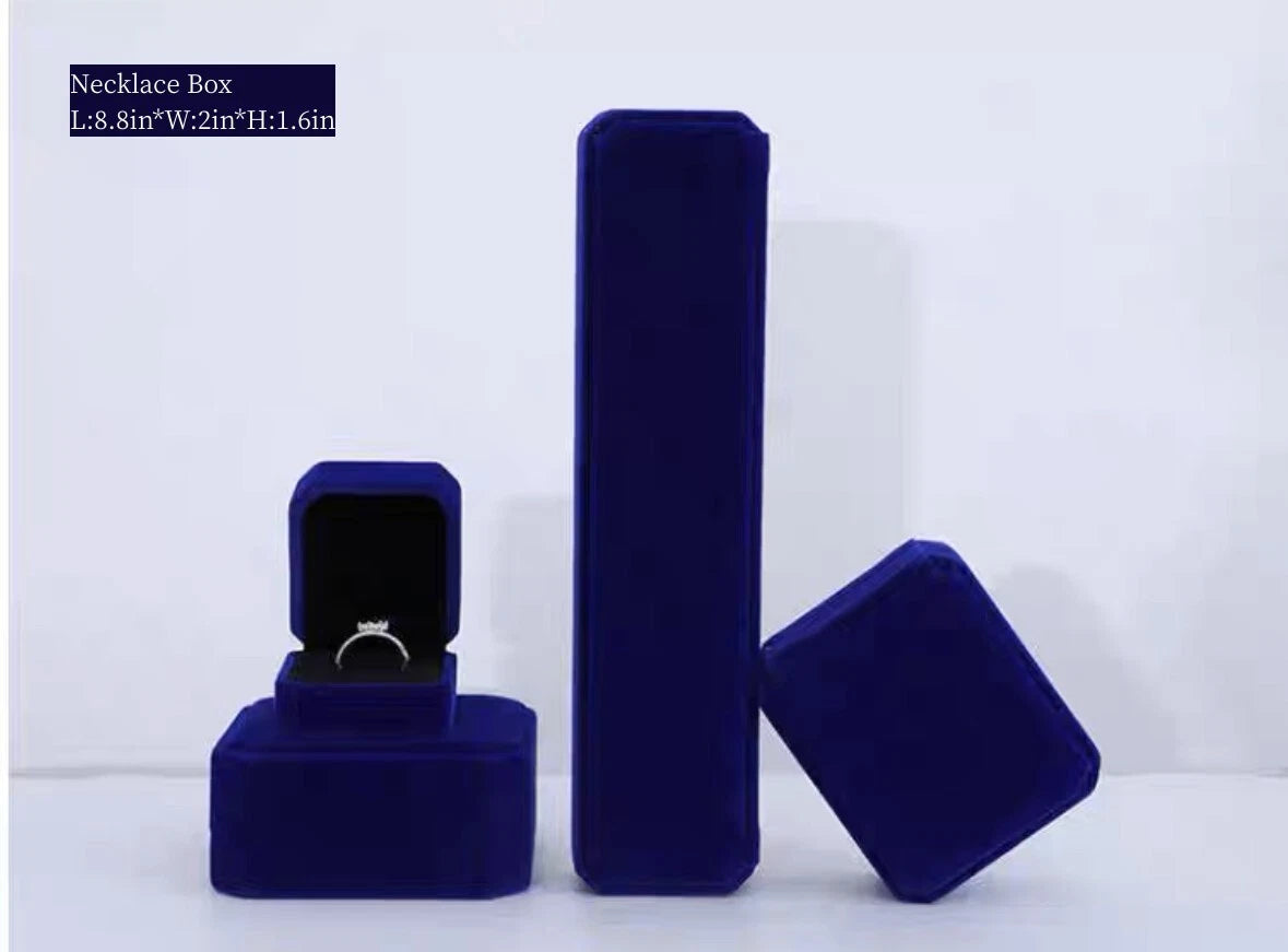 Velvet Bracelet Chain Necklace Ring Gift Box Storage Case Jewelry Display | eBay