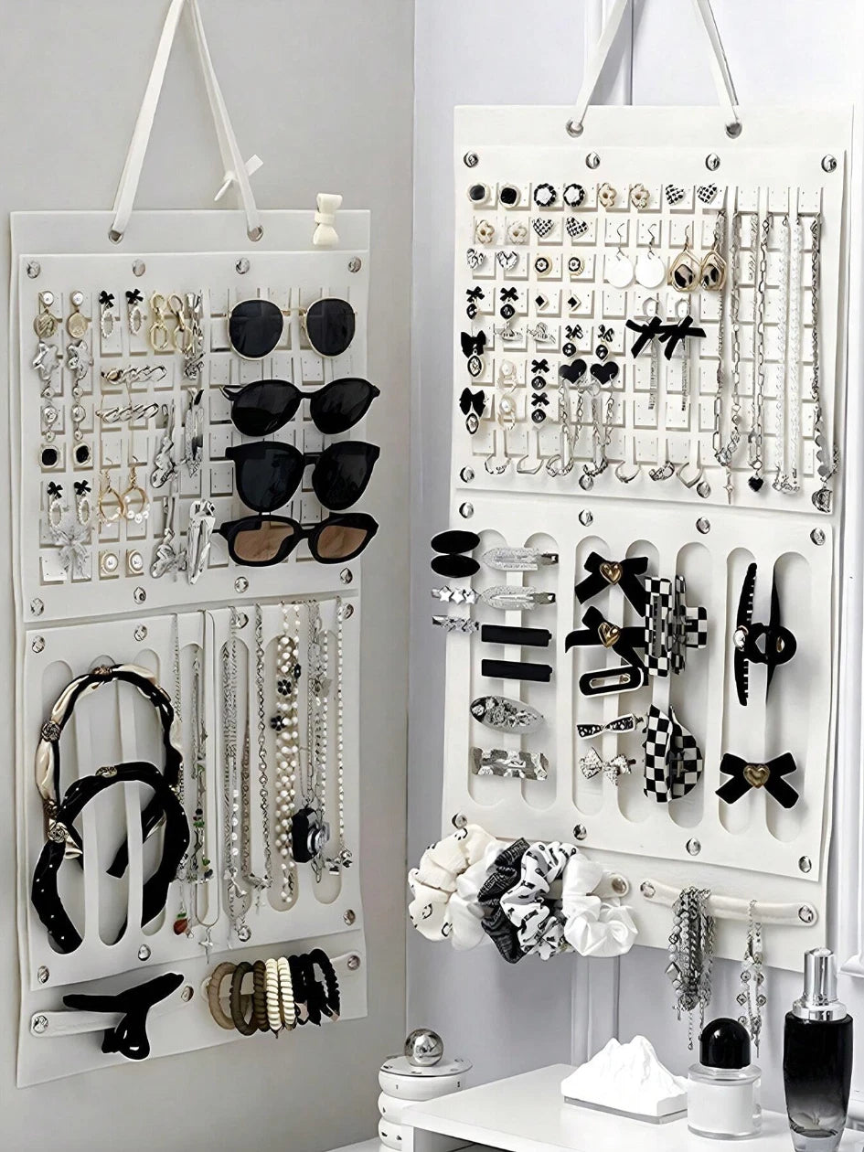 1pc Felt Hanging Jewelry Organizer - Wall Storage Bag for Earrings & Necklaces | eBay