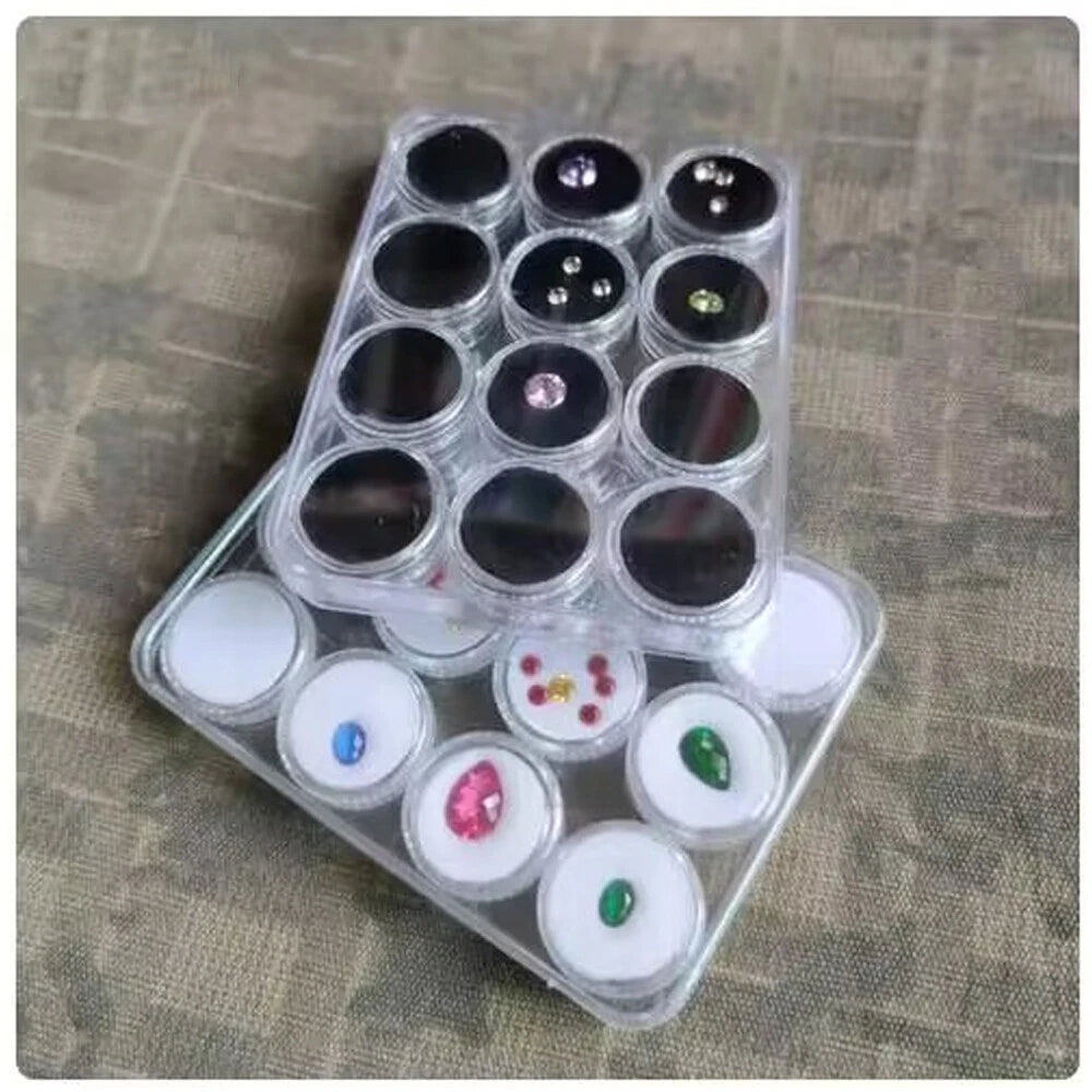Loose Diamond White Capsule Storage Box Jewelry Gem Beads Display Case Holder | eBay
