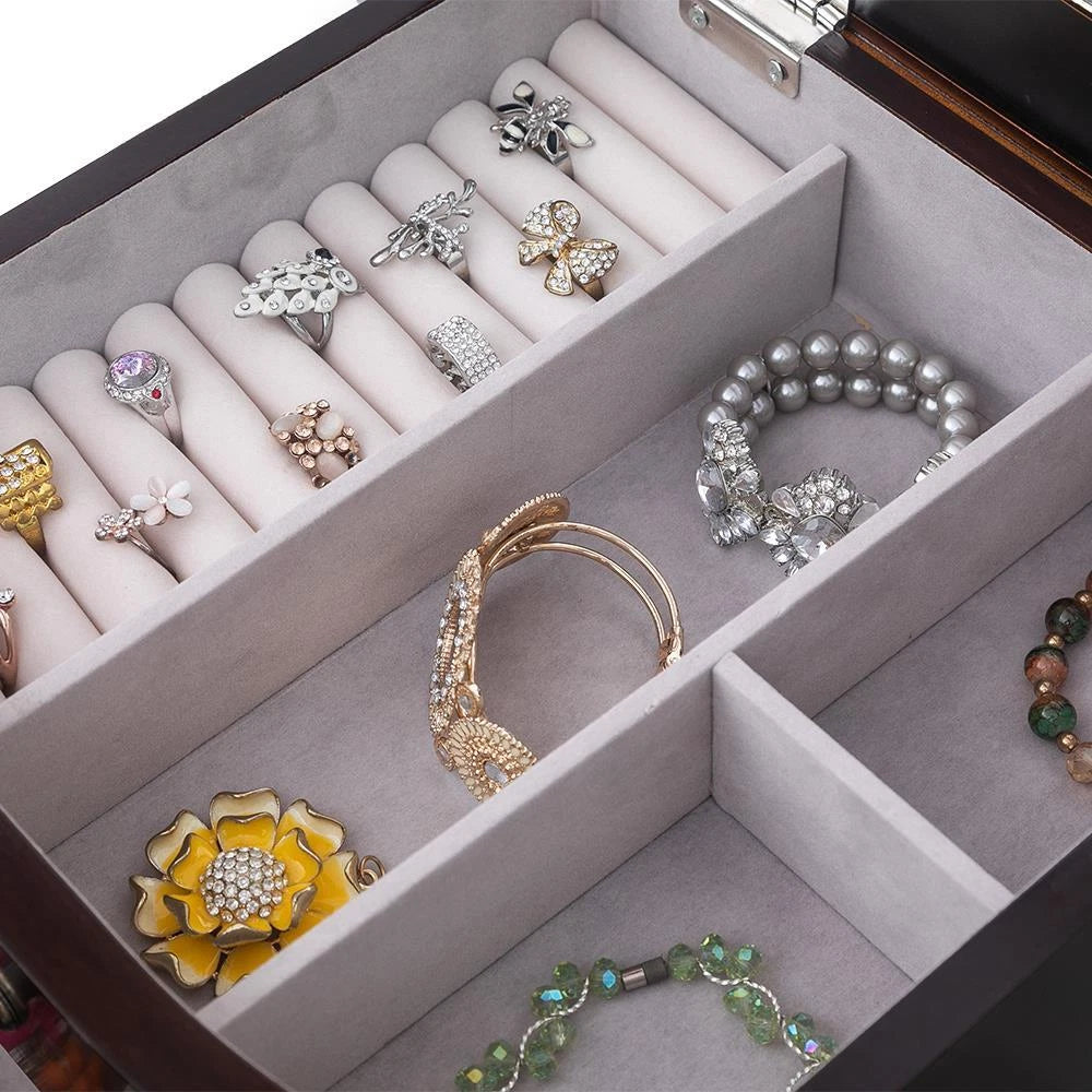 Extra Large Traditional Jewelry Cabinet Armoire with Mirror Display Storage Home | eBay