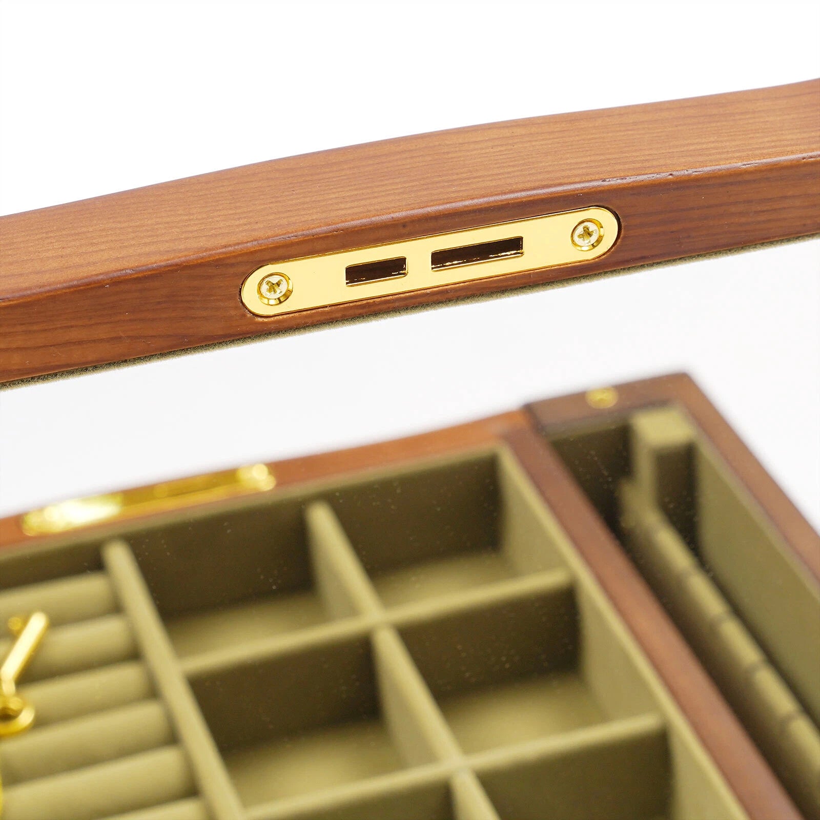 Lining Jewelry Box Wooden Jewelry Storage Case W/mirror&lock Watch Necklace Case | eBay