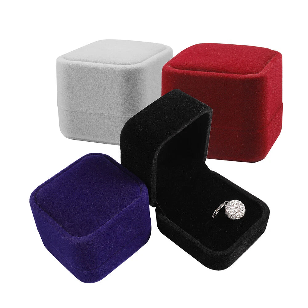 Velvet Earring Ring Necklace Pendant Jewelry Gift Boxes Storage Cases Wedding | eBay