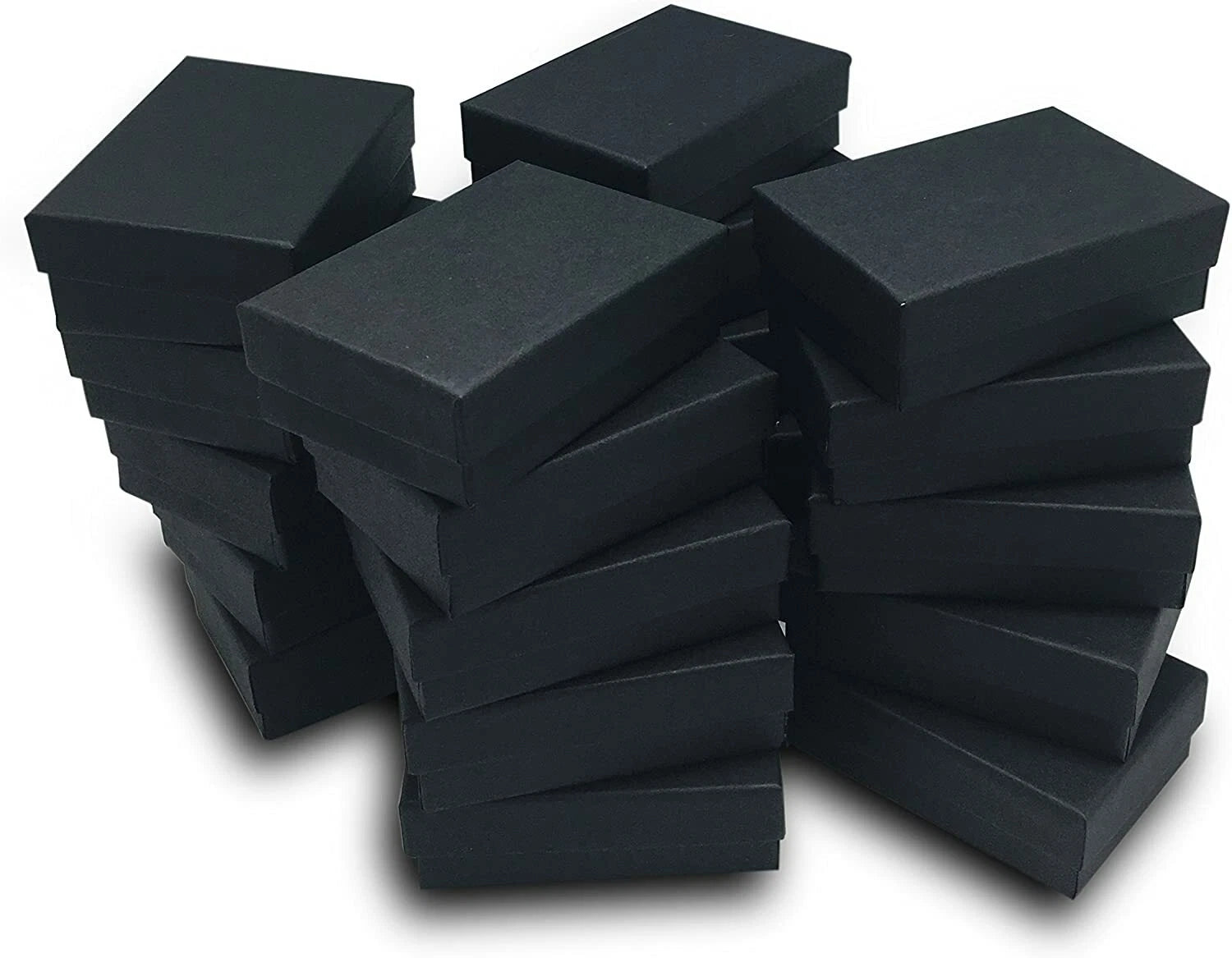 BULK Cardboard Kraft Paper JEWELRY GIFT BOXES Cotton Filled BLACK - for Shipping | eBay