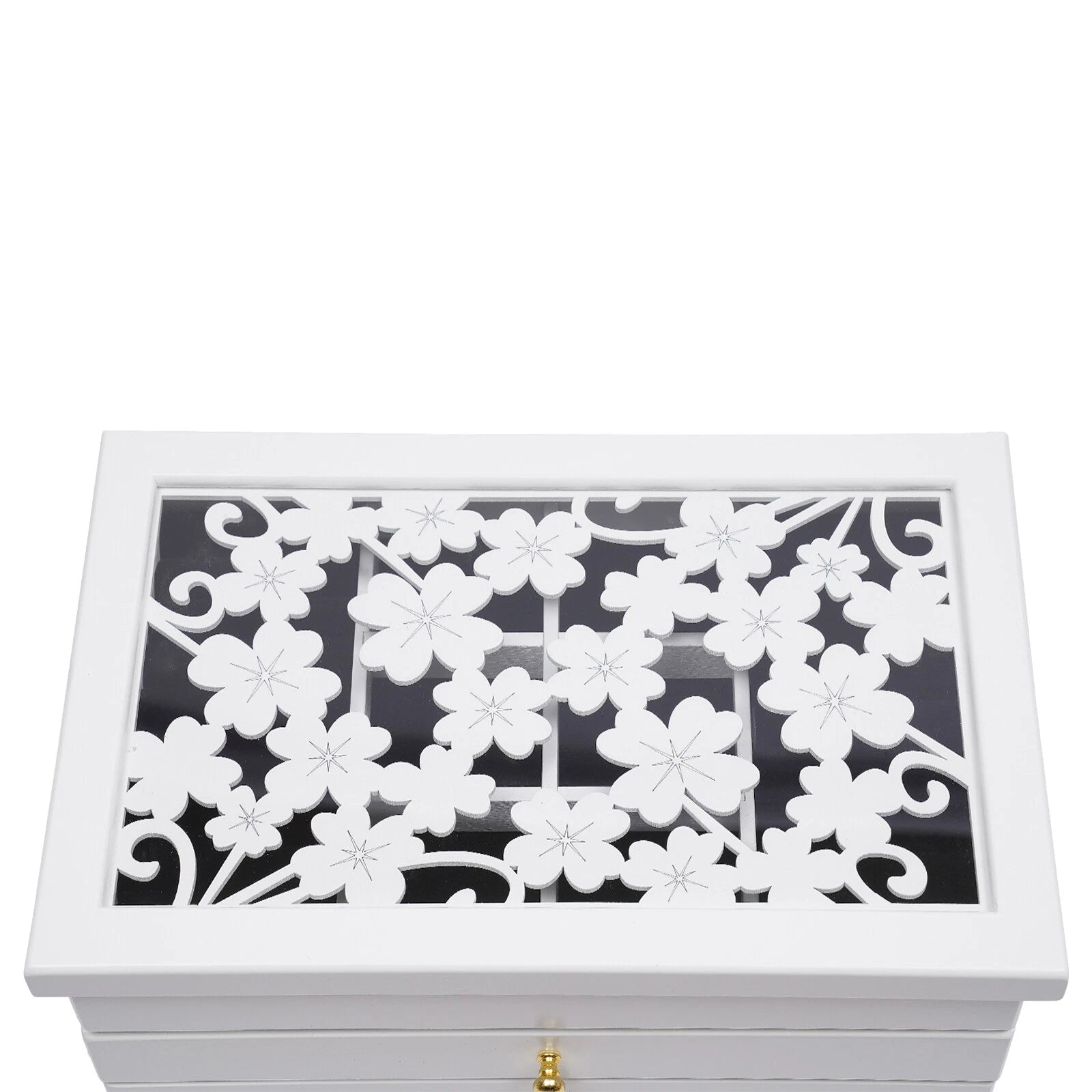 Elegant 6-Layer White Jewelry Box with Vintage Design and Large Capacity | eBay