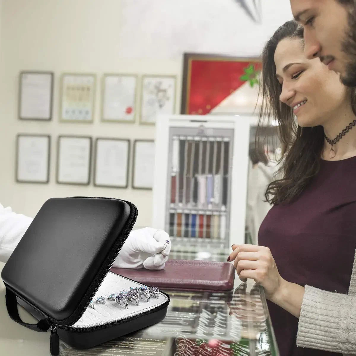 Ring Organizer Storage Case Jewelry Ring Display Collector Box with 42 Slots | eBay