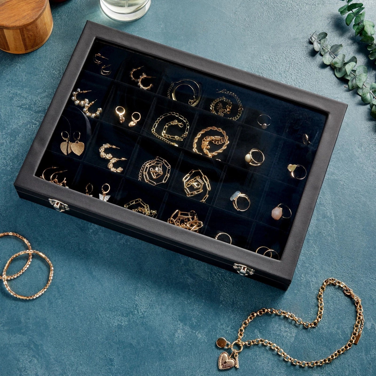 Black Jewelry Display Tray with Velvet Lining for Rings, Stones, 14 x 9.5 x 2 In 713057113202| eBay