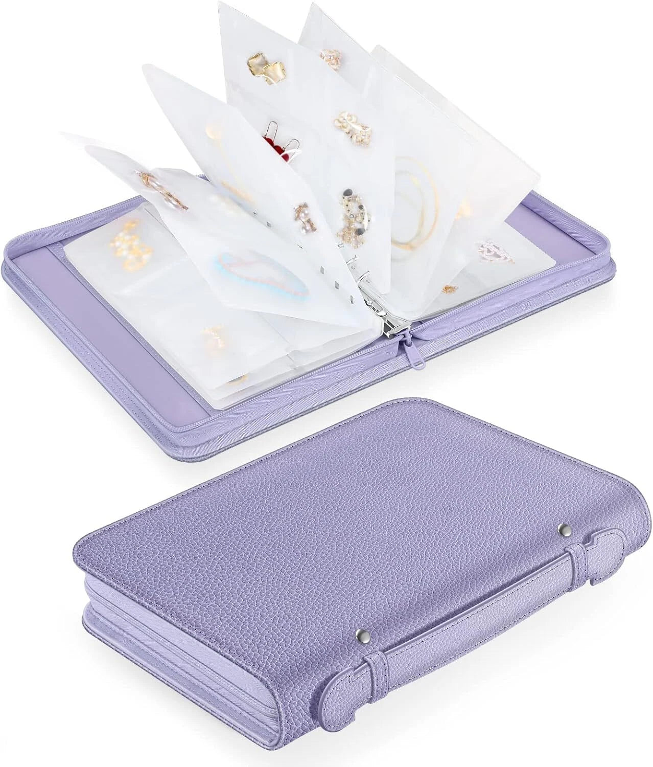 Jewelry Travel Organizer Case PU Leather Portable Jewelry Storage Book Necklaces | eBay